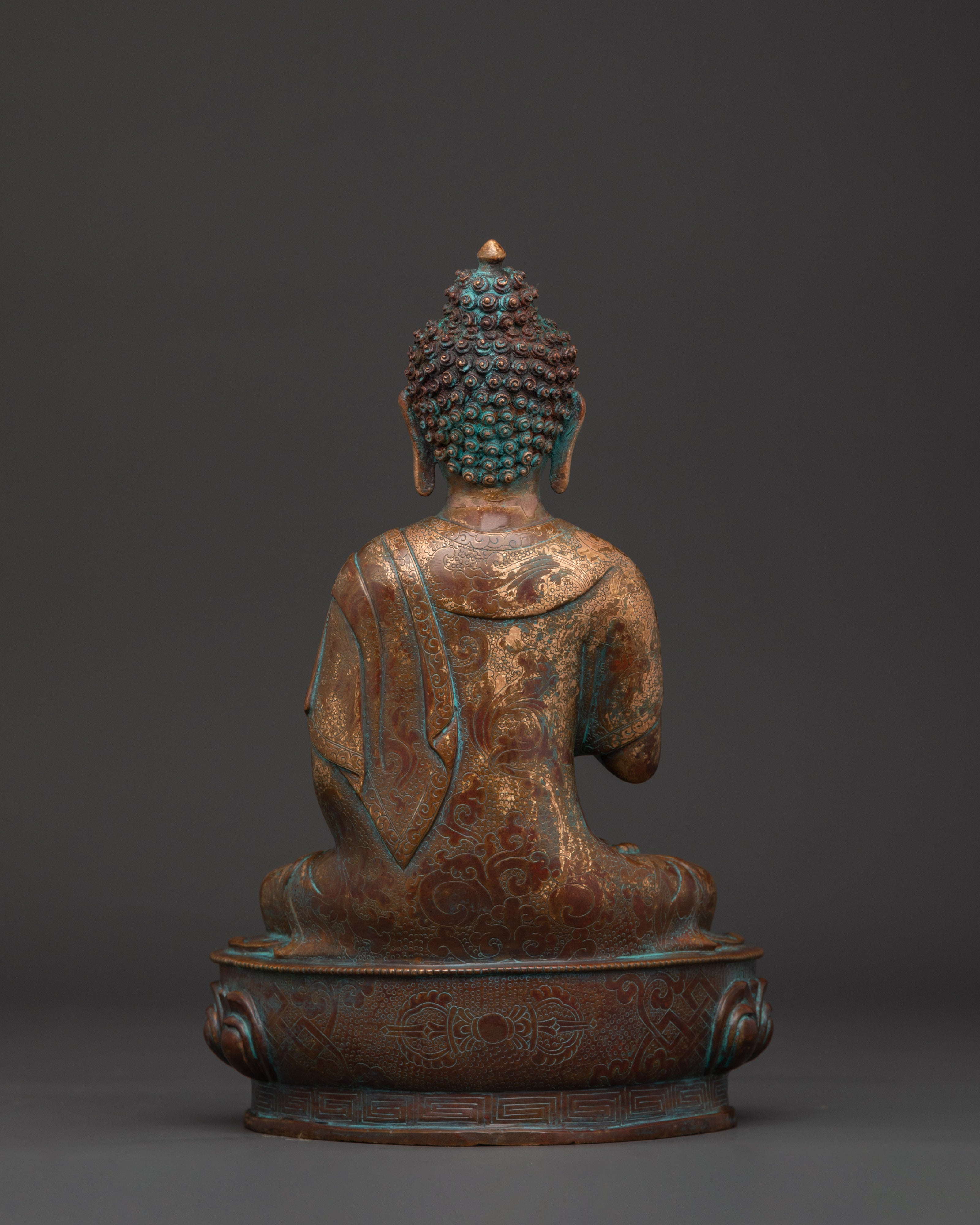 Dhyani Buddha Idol in Oxidized Copper