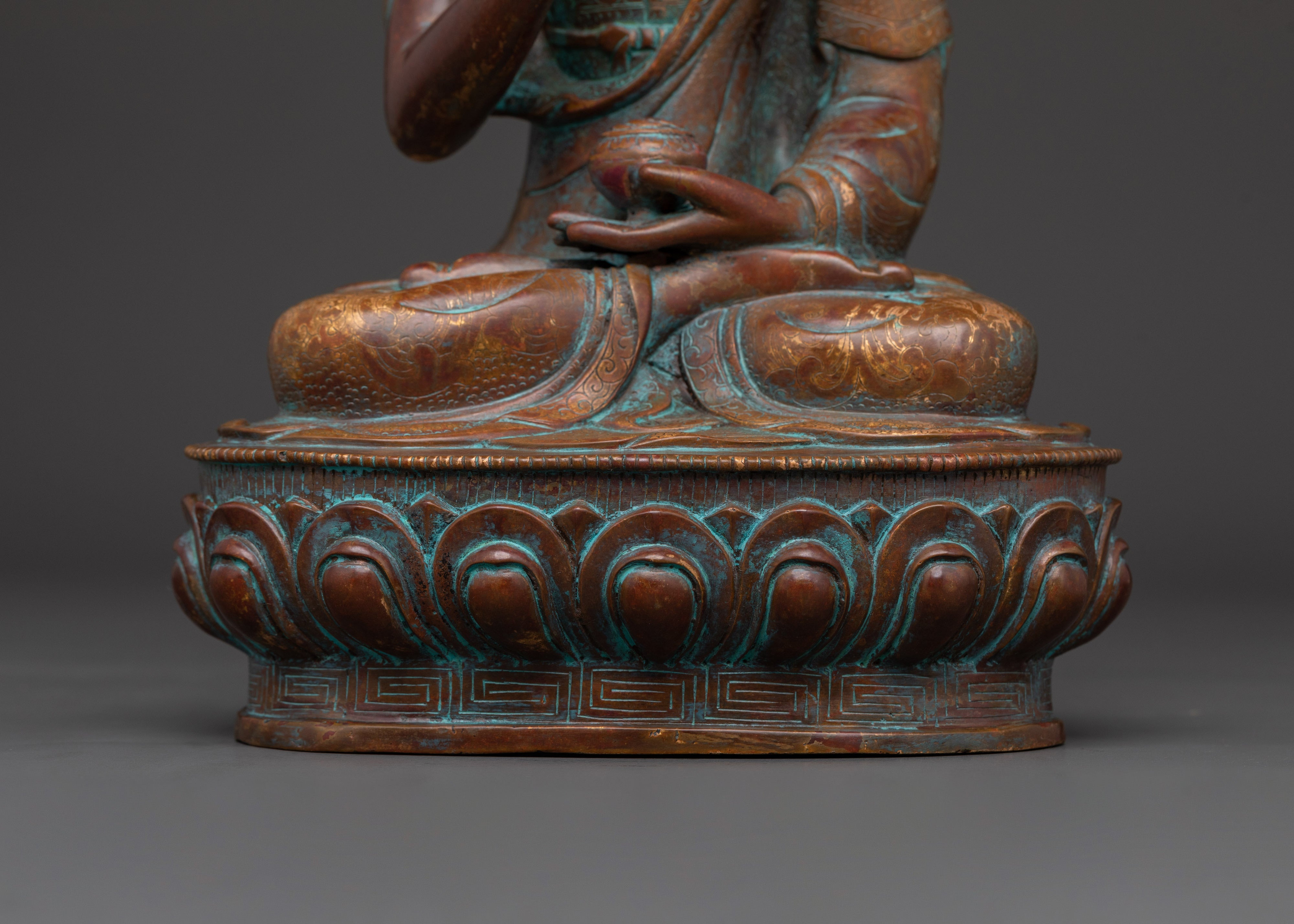 Dhyani Buddha Idol in Oxidized Copper