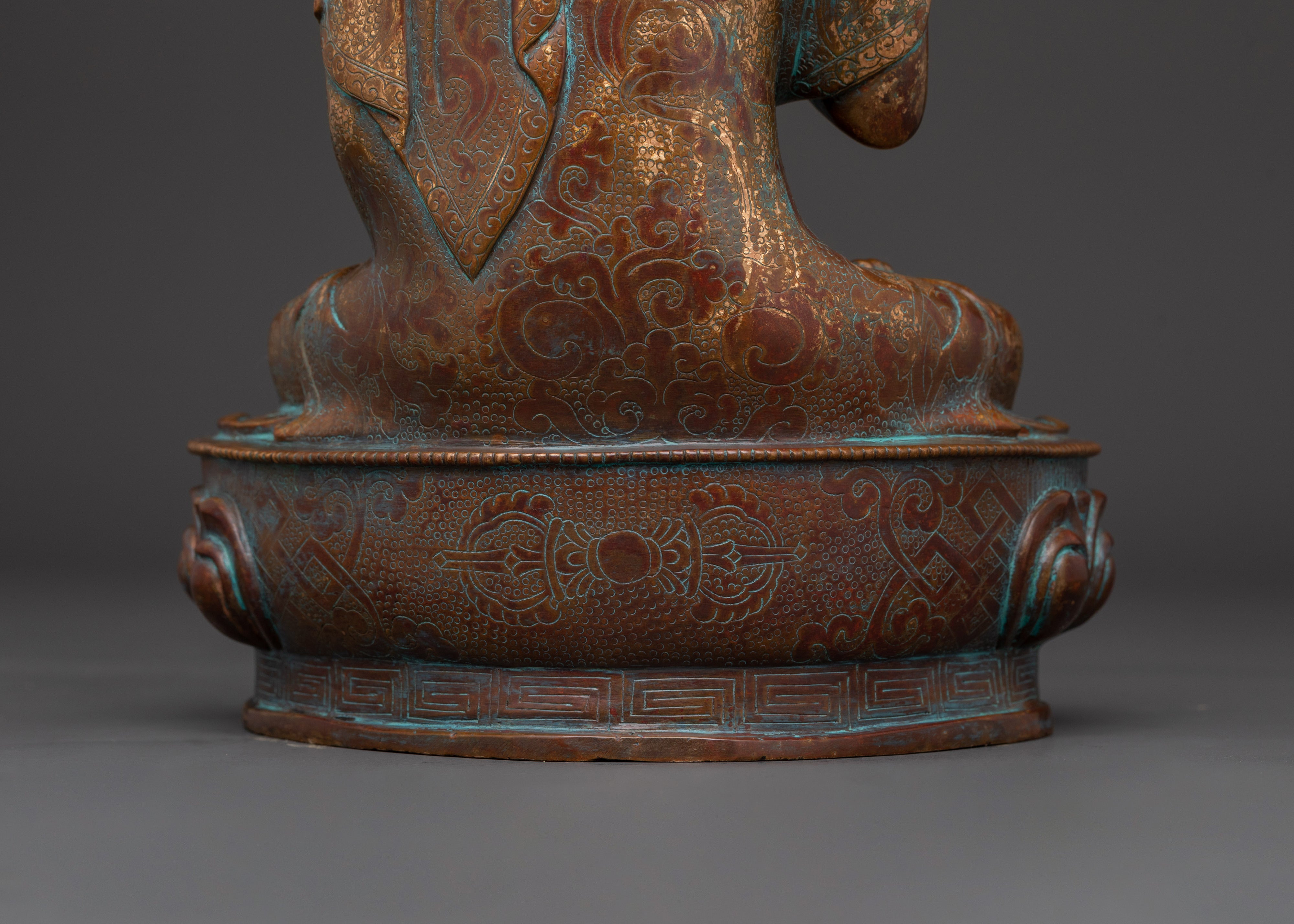 Dhyani Buddha Idol in Oxidized Copper