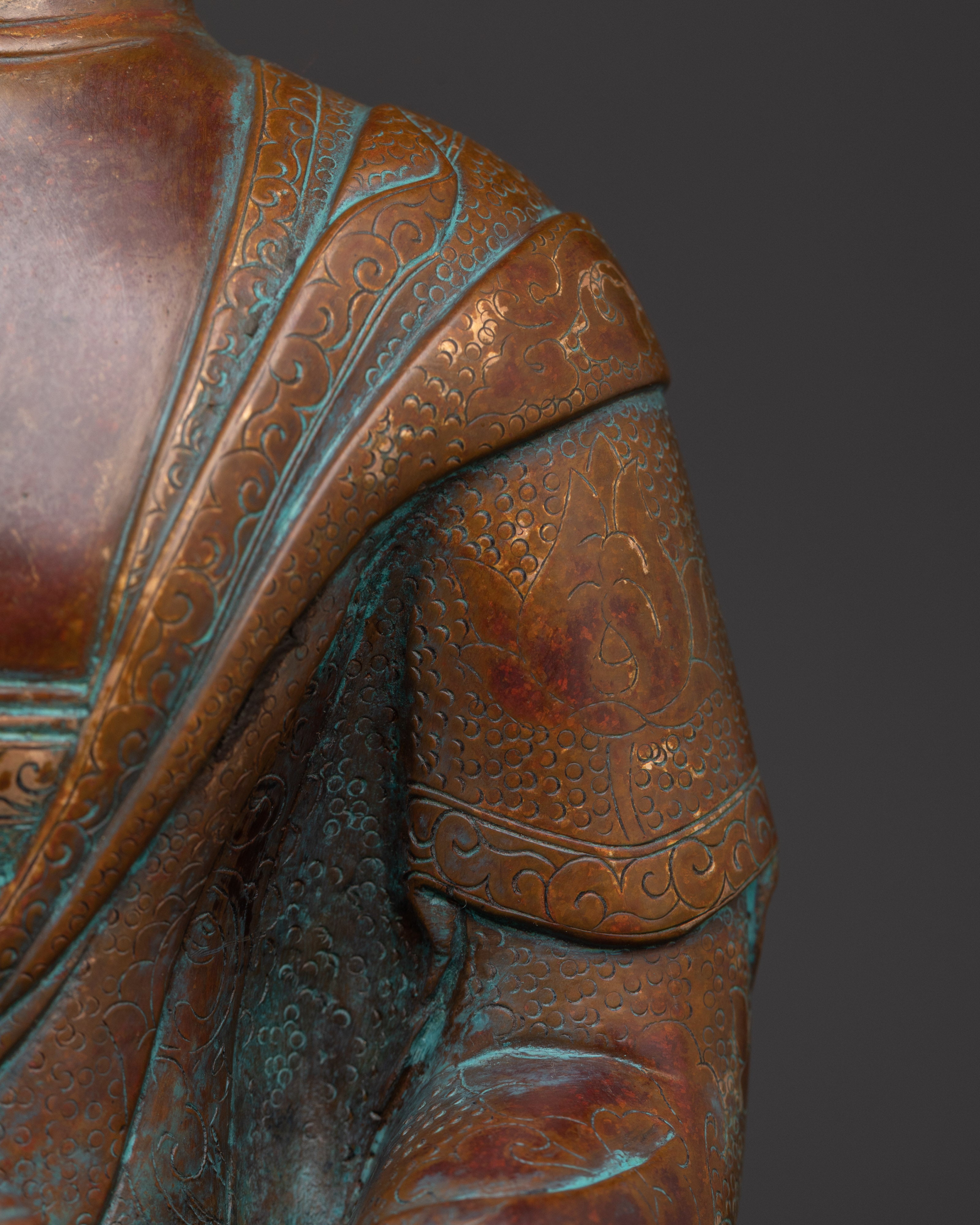 Dhyani Buddha Idol in Oxidized Copper