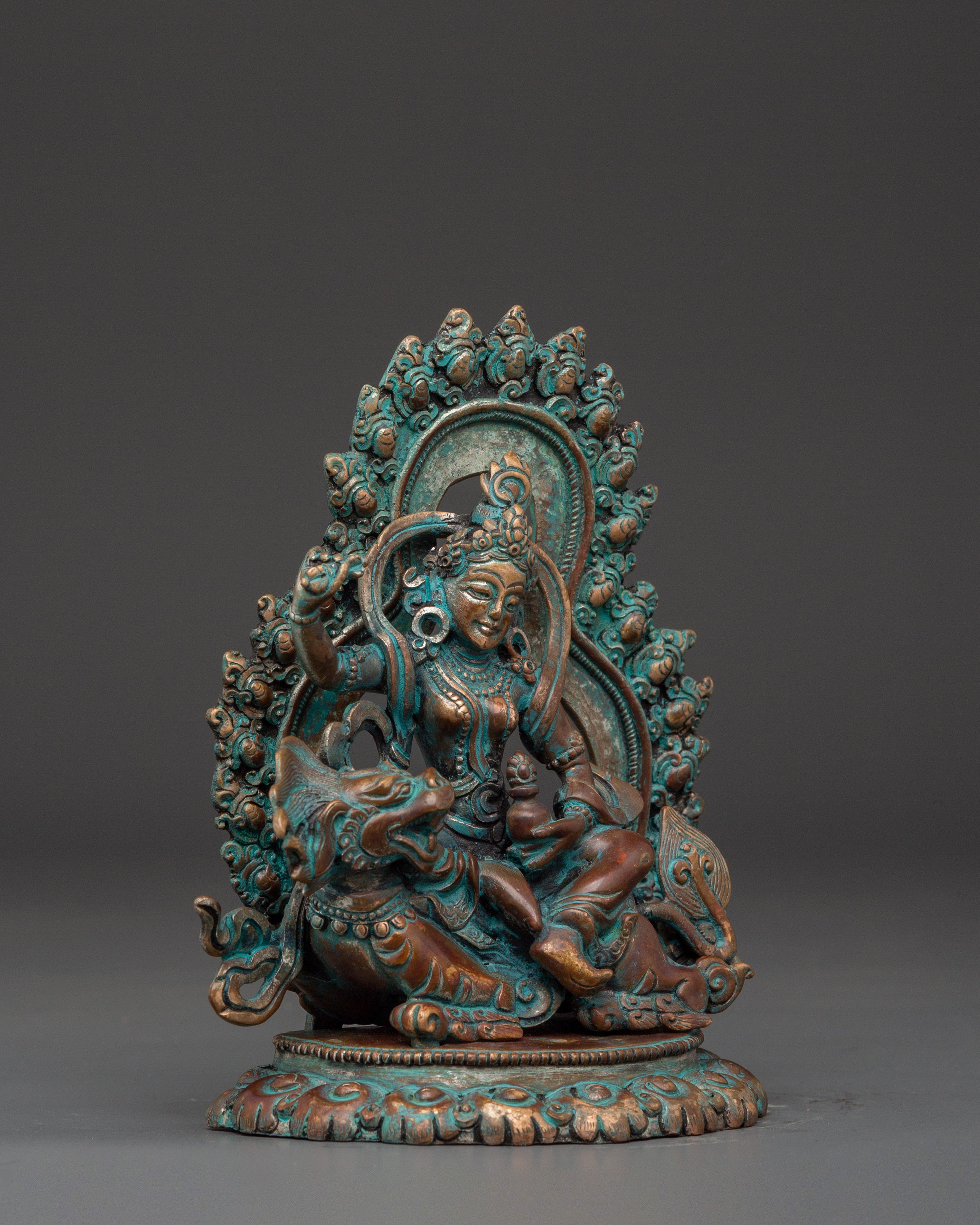 Tseringma Copper Statue | Tibetan Long Life Goddess