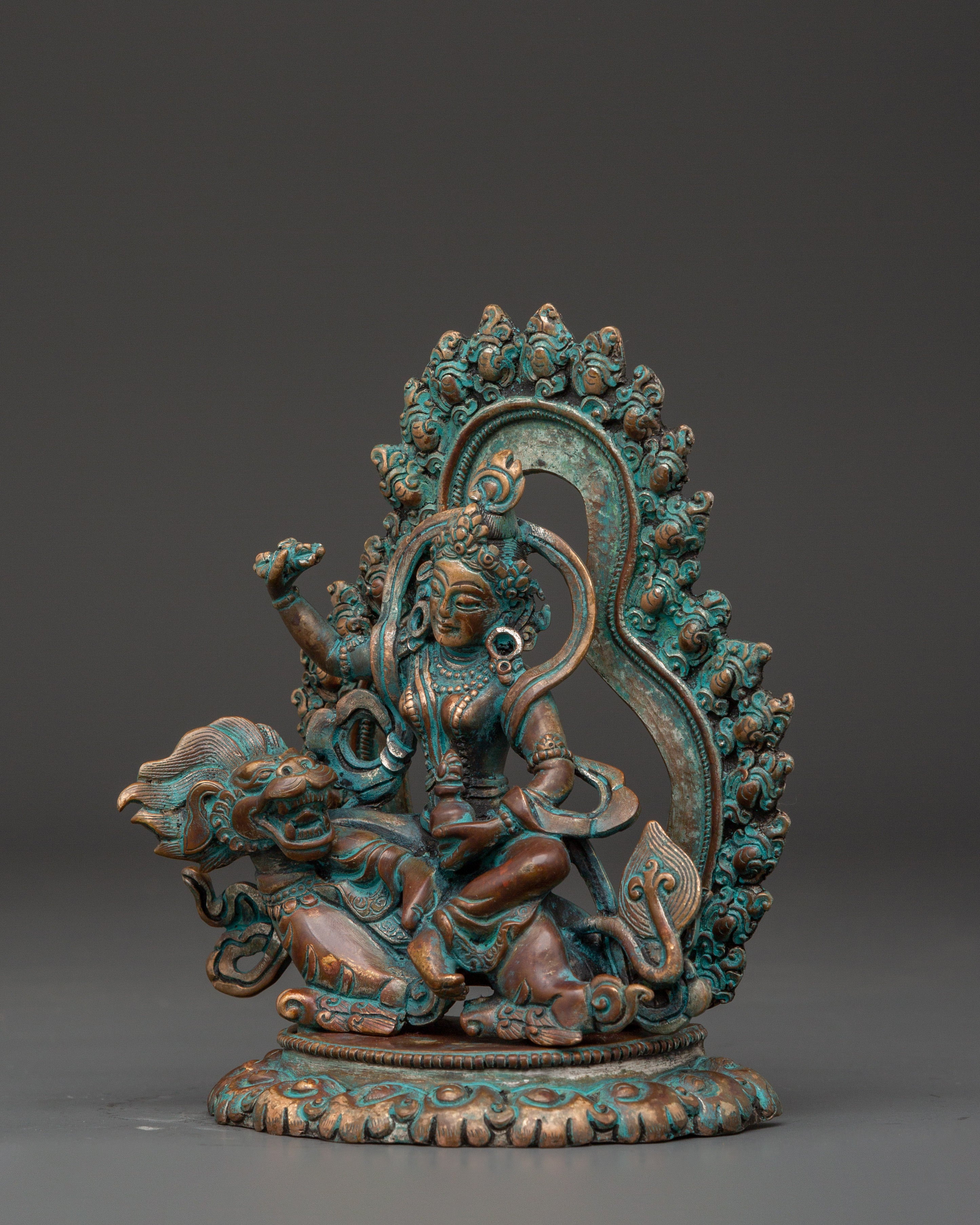 Tseringma Copper Statue | Tibetan Long Life Goddess