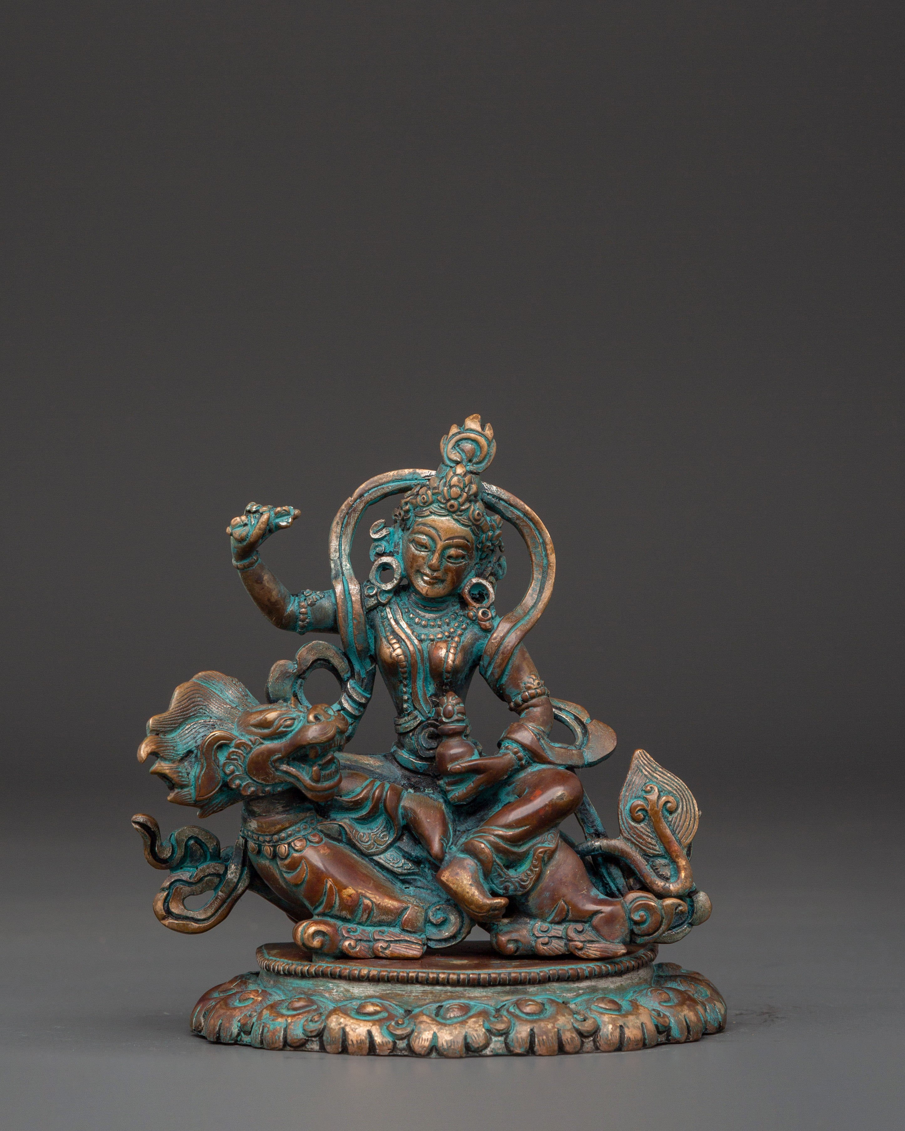 Tseringma Copper Statue | Tibetan Long Life Goddess