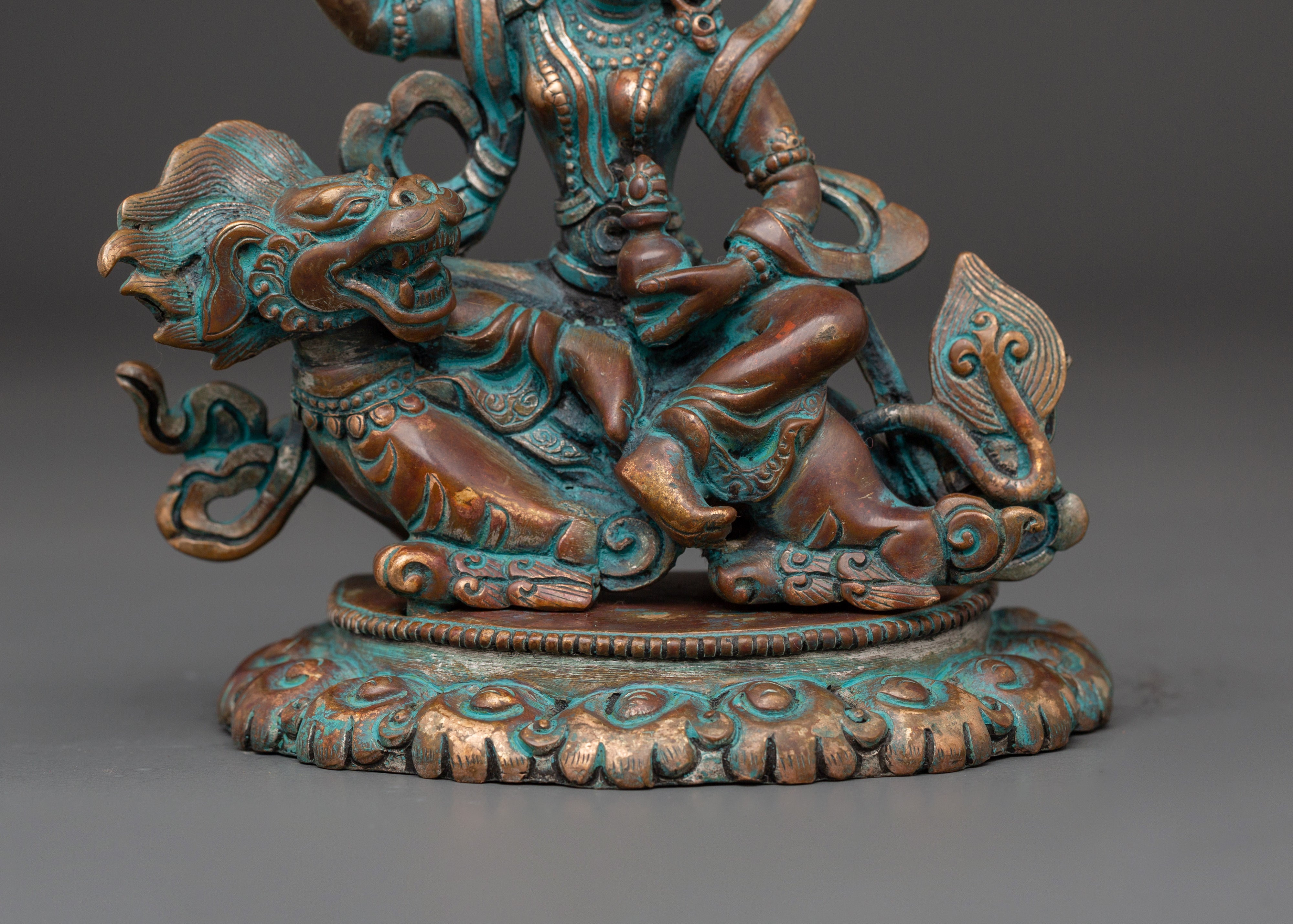 Tseringma Copper Statue | Tibetan Long Life Goddess
