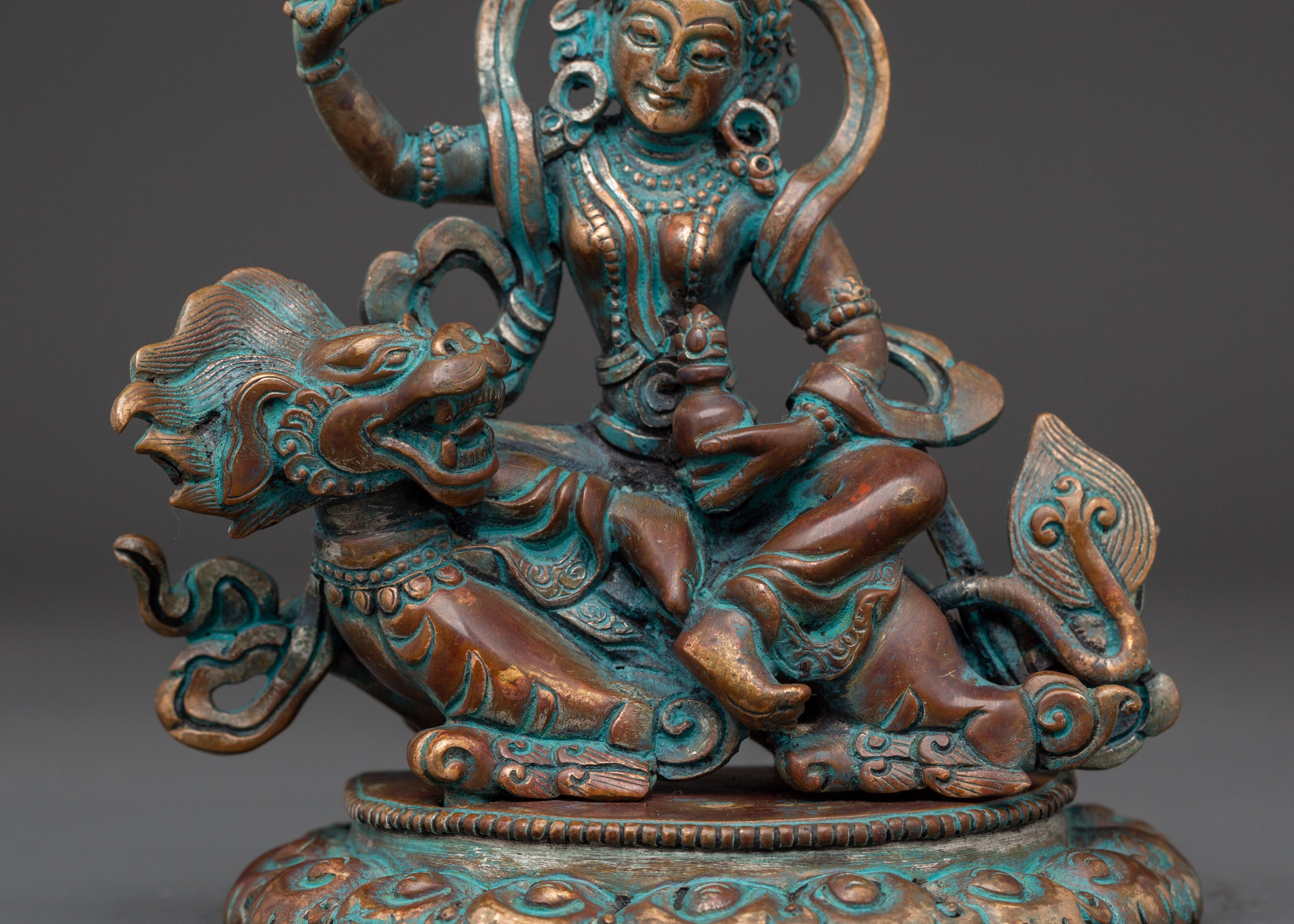 Tseringma Copper Statue | Tibetan Long Life Goddess