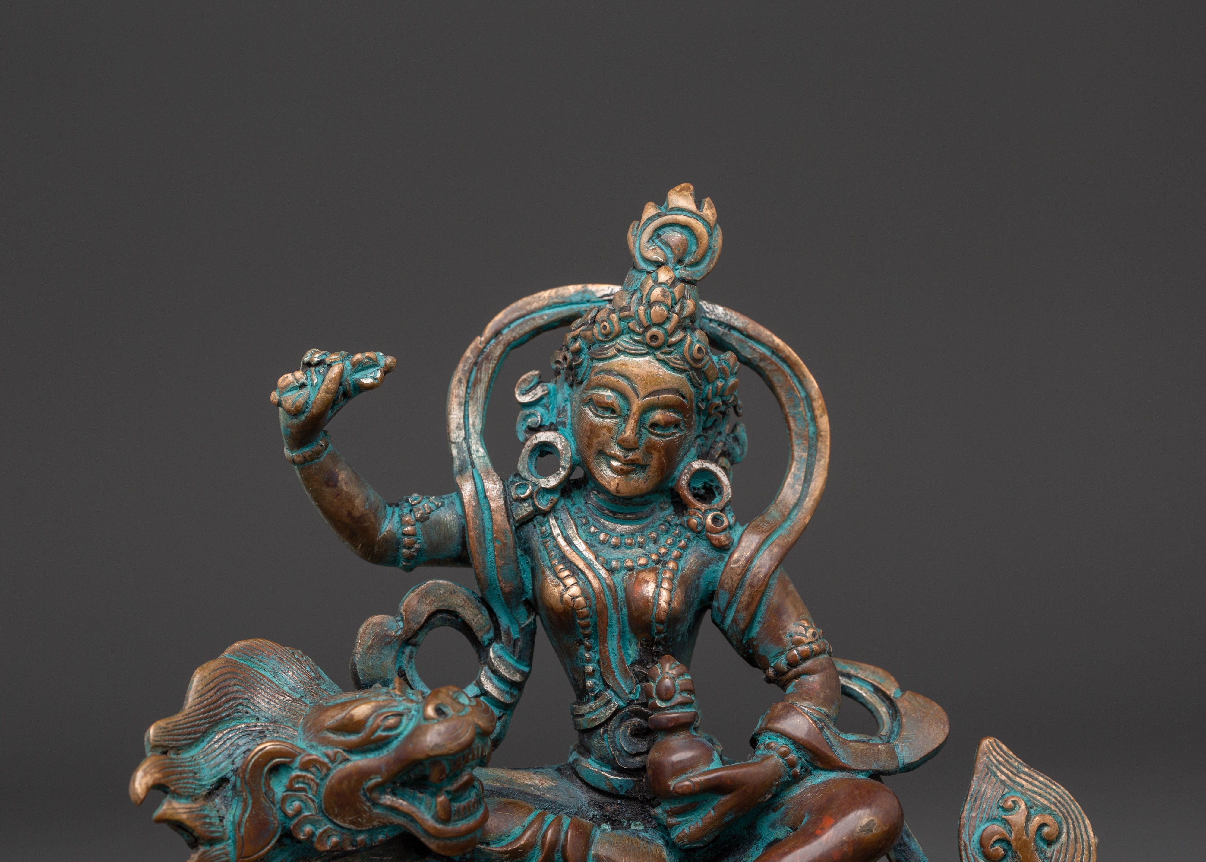 Tseringma Copper Statue | Tibetan Long Life Goddess