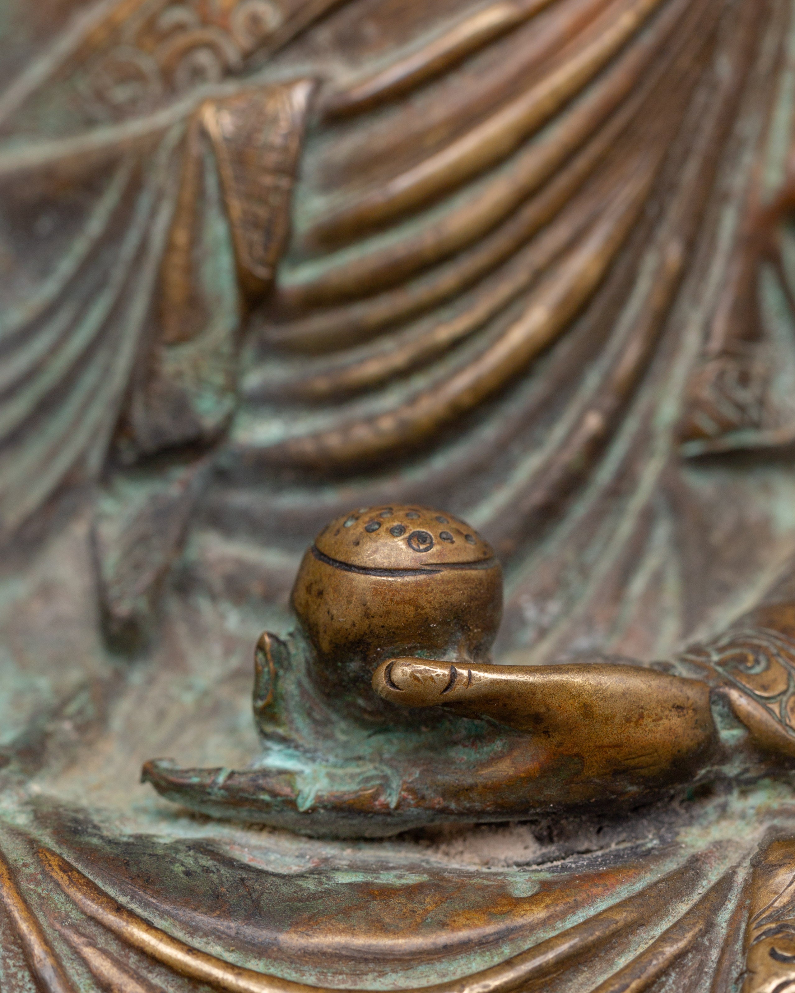 Buddhist Master Copper Statue | Tibetan Spiritual Teacher