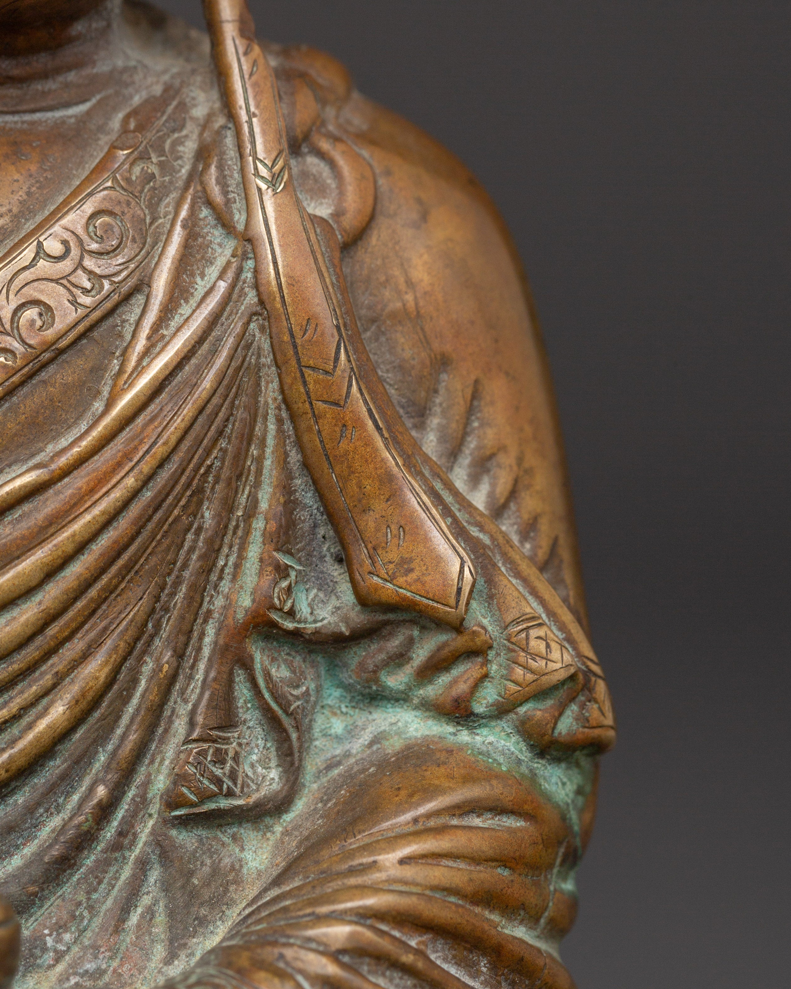 Buddhist Master Copper Statue | Tibetan Spiritual Teacher