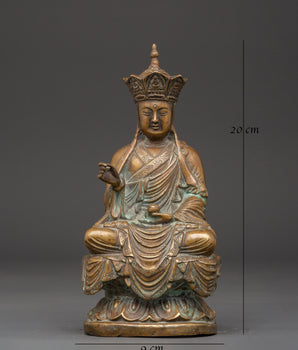Buddhist Master Copper Statue | Tibetan Spiritual Teacher