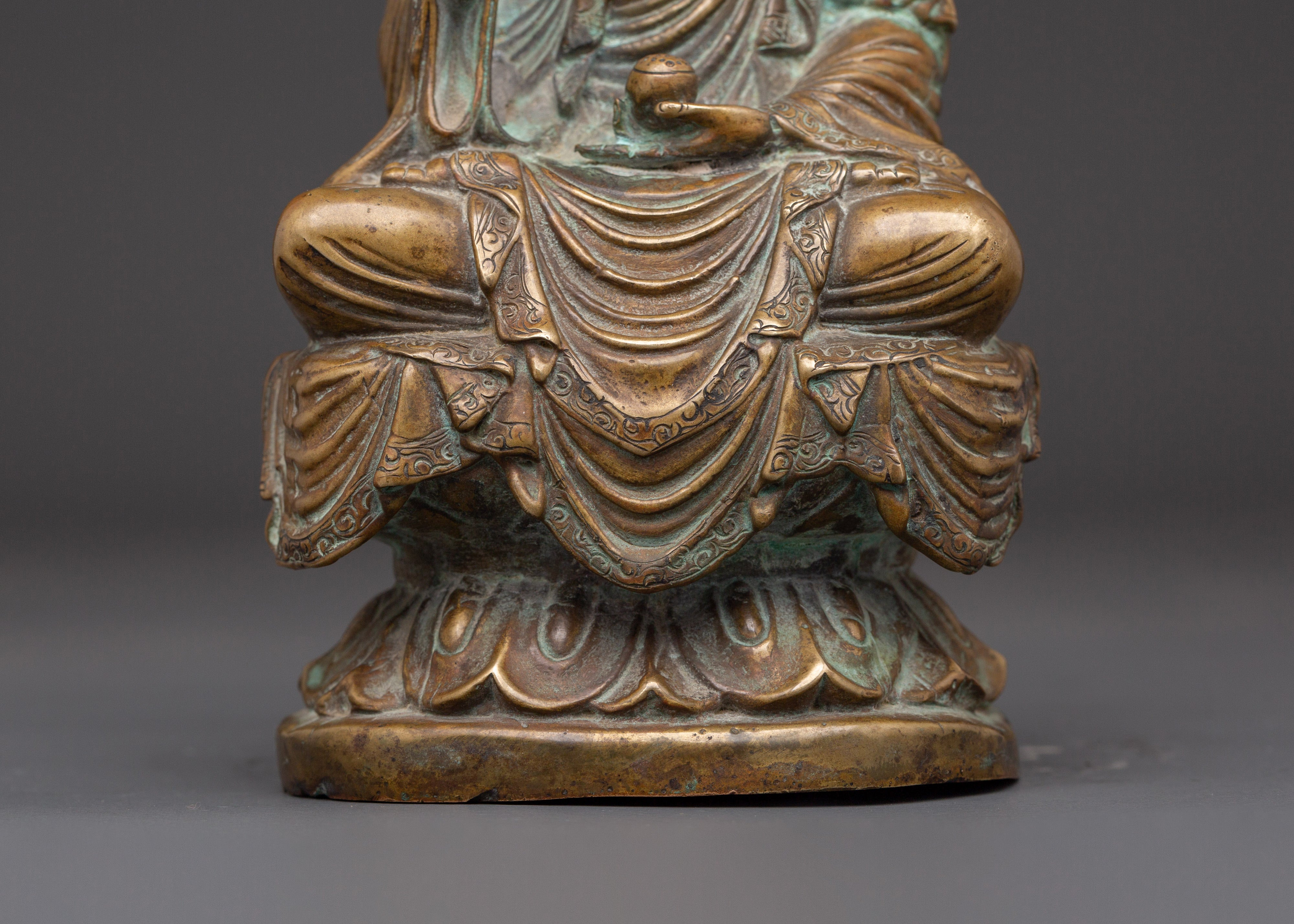 Buddhist Master Copper Statue | Tibetan Spiritual Teacher