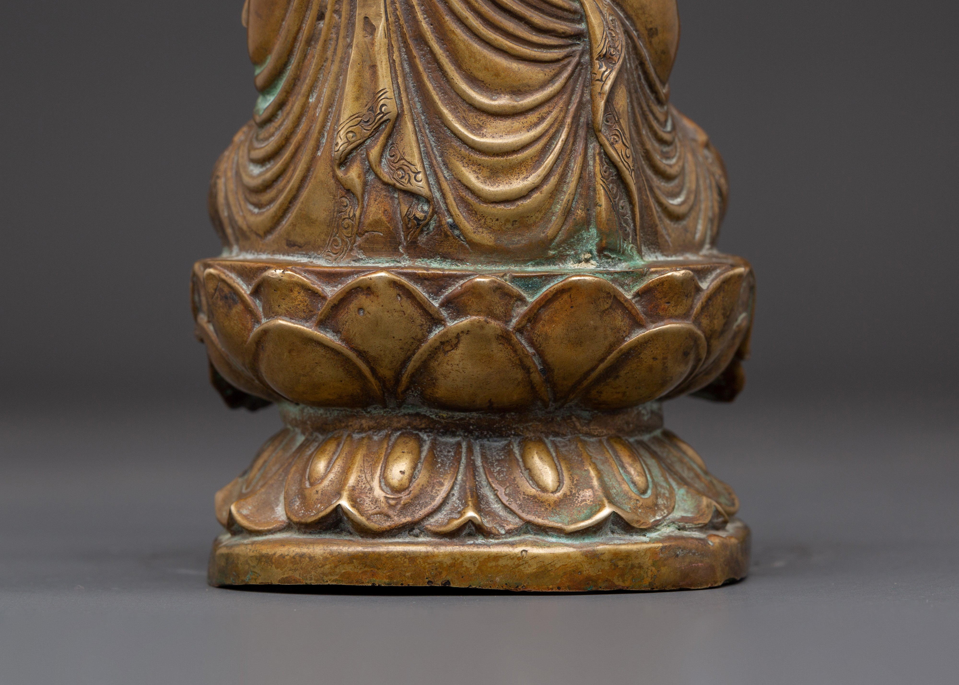 Buddhist Master Copper Statue | Tibetan Spiritual Teacher