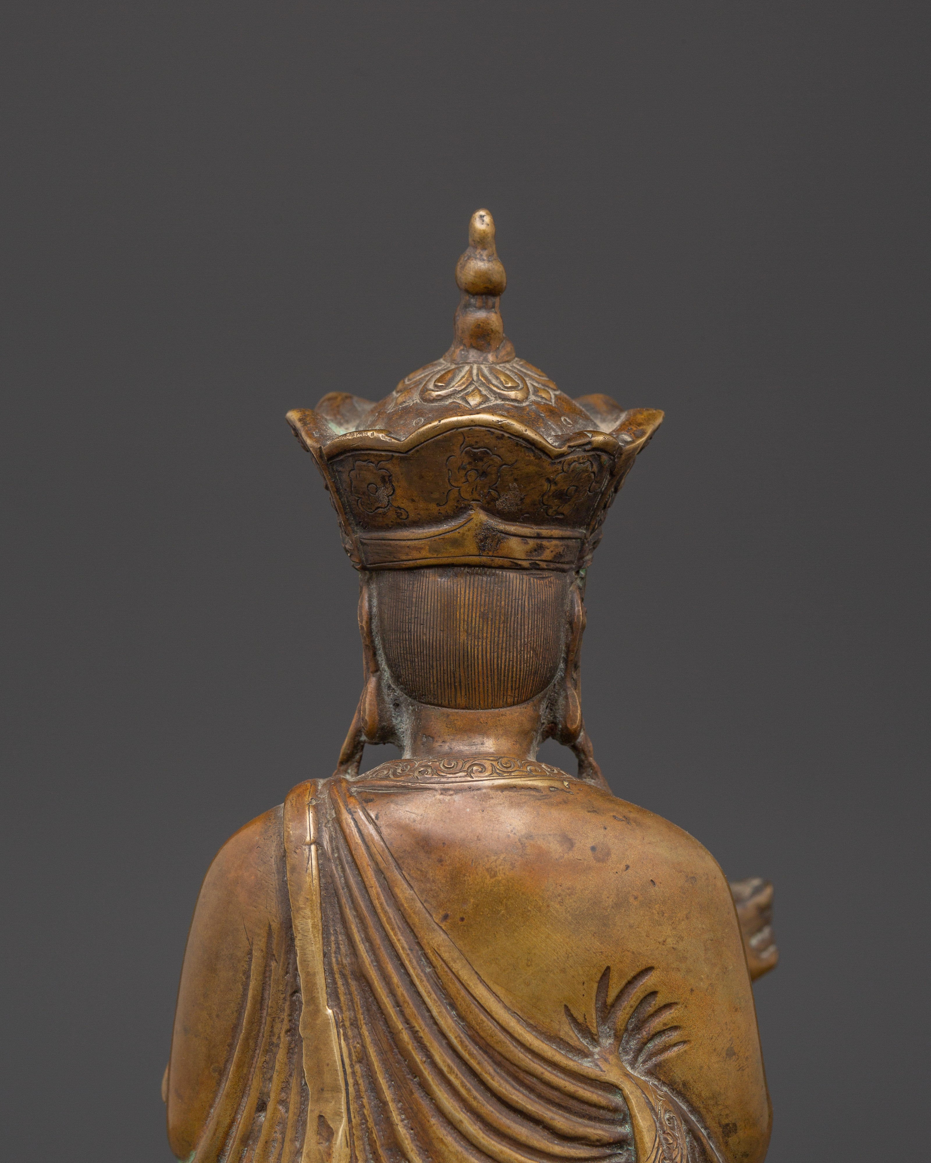 Buddhist Master Copper Statue | Tibetan Spiritual Teacher