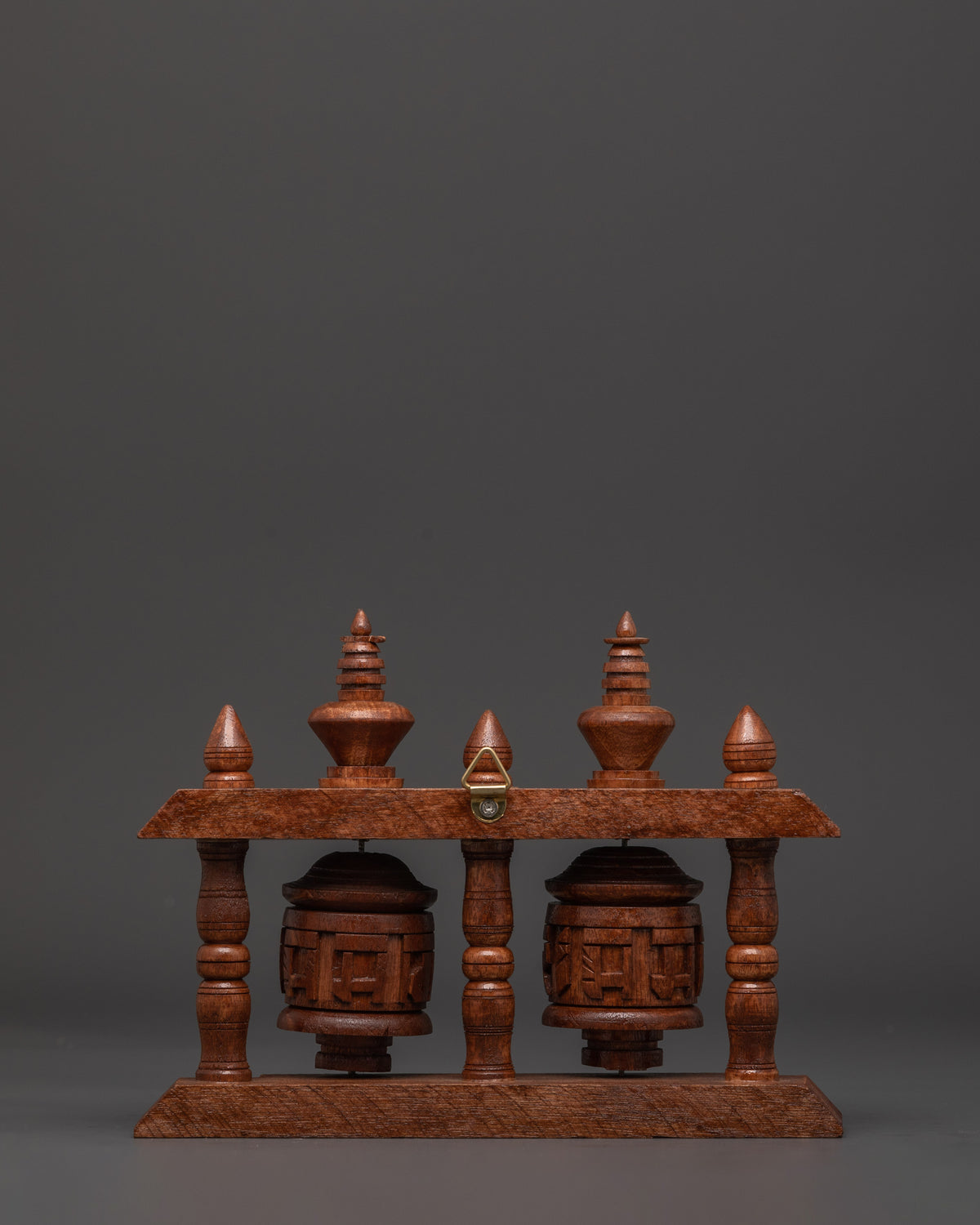 Tibetan Wooden Prayer Wheel | Handcrafted Mantra Spinner for Meditation