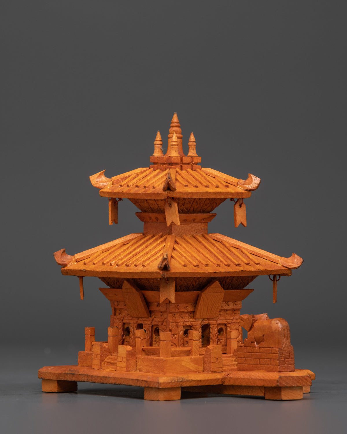 Wooden Buddhist Religious Stupa | For Ritual Use