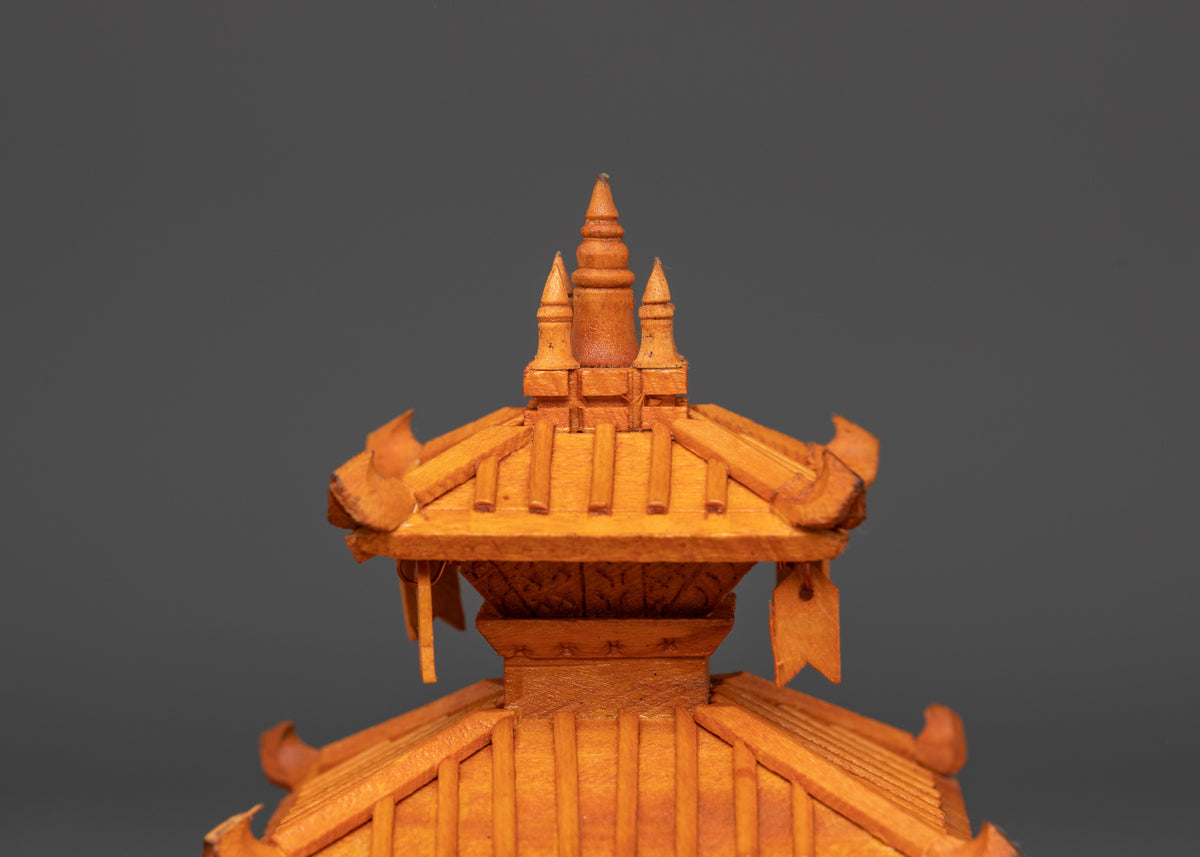 Wooden Buddhist Religious Stupa | For Ritual Use