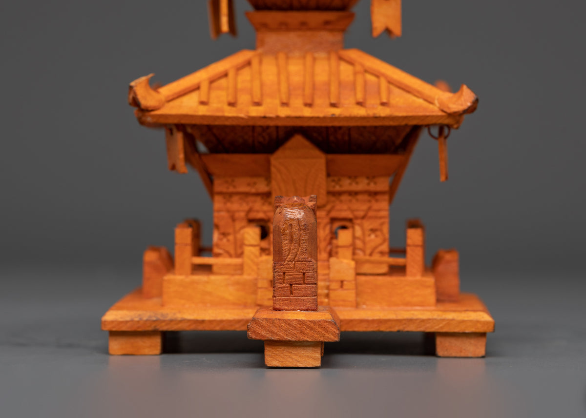 Wooden Buddhist Religious Stupa | For Ritual Use