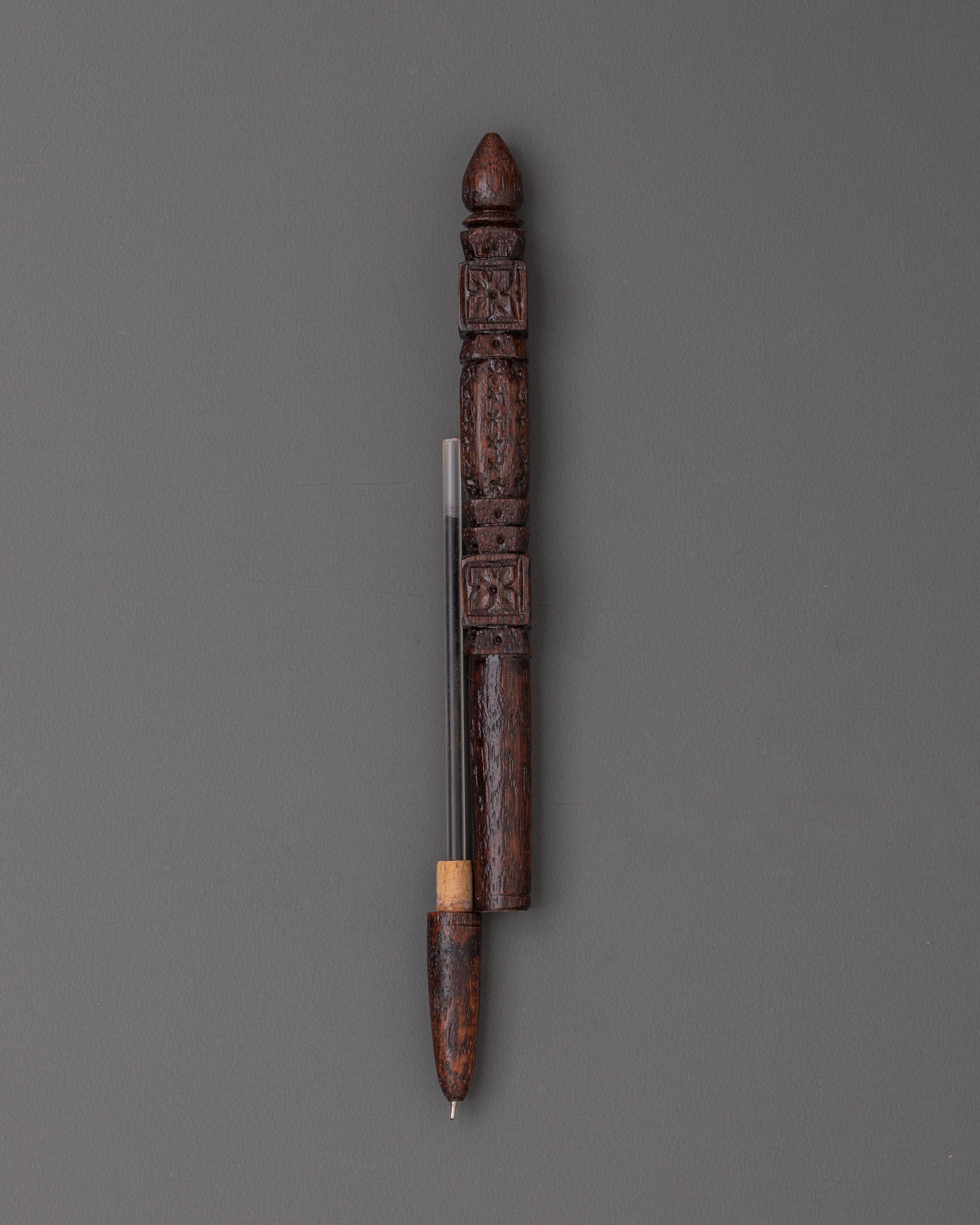 Traditional Wooden Pen | Handcrafted Tibetan Writing Instrument