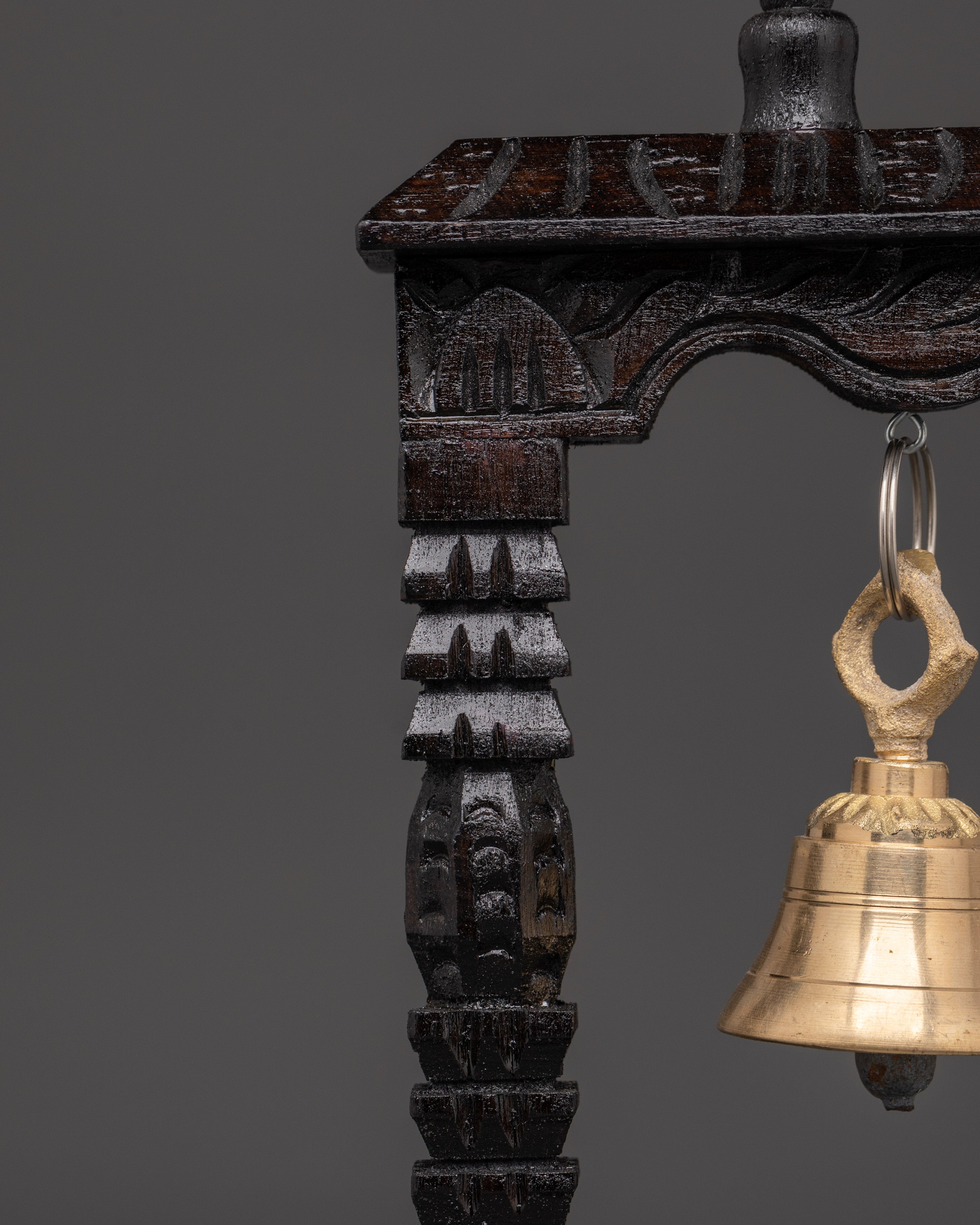 Bell With Wooden Stand | Meditation And Rituals