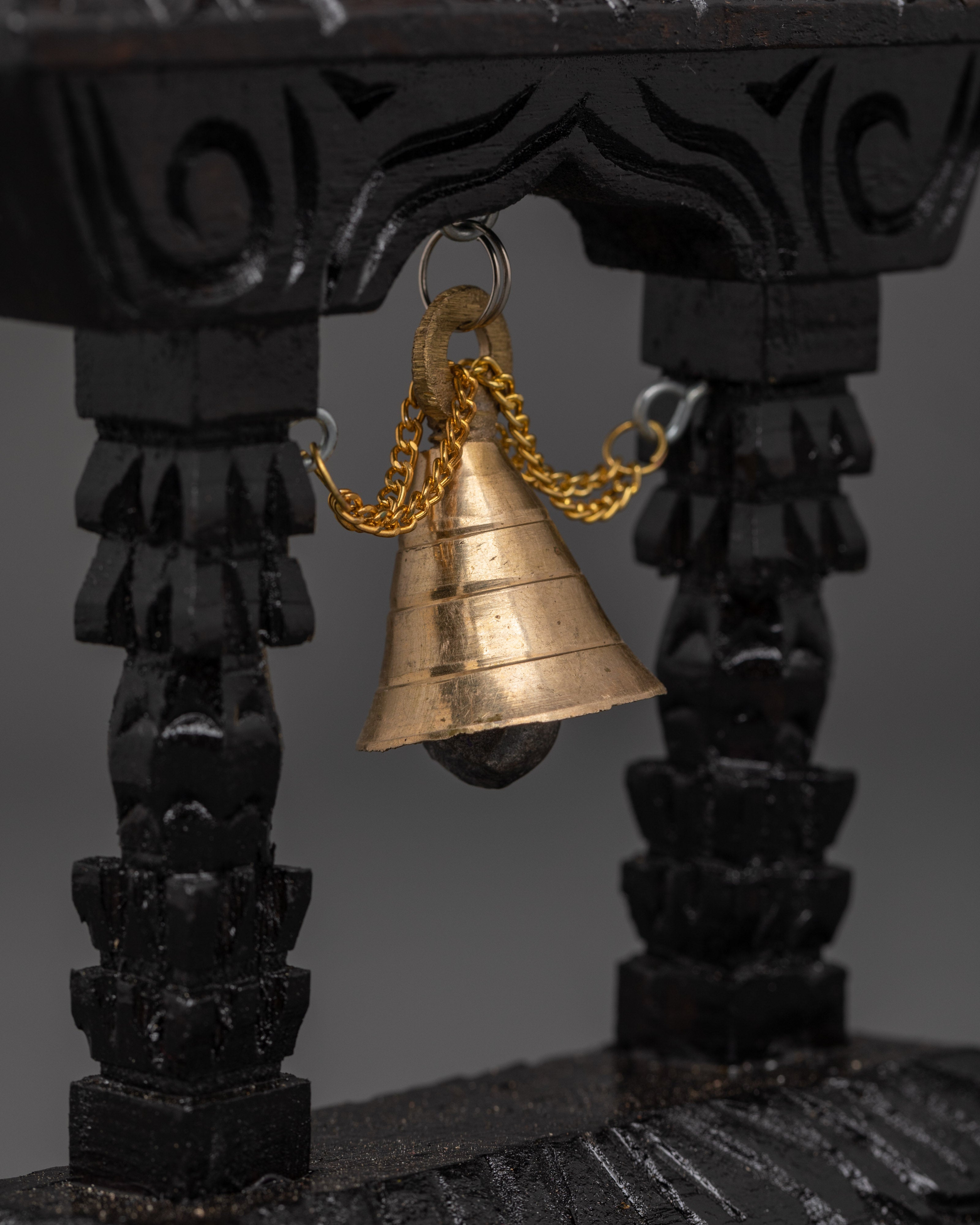Bell on Wooden Frame | Tibetan Rituals and Meditation