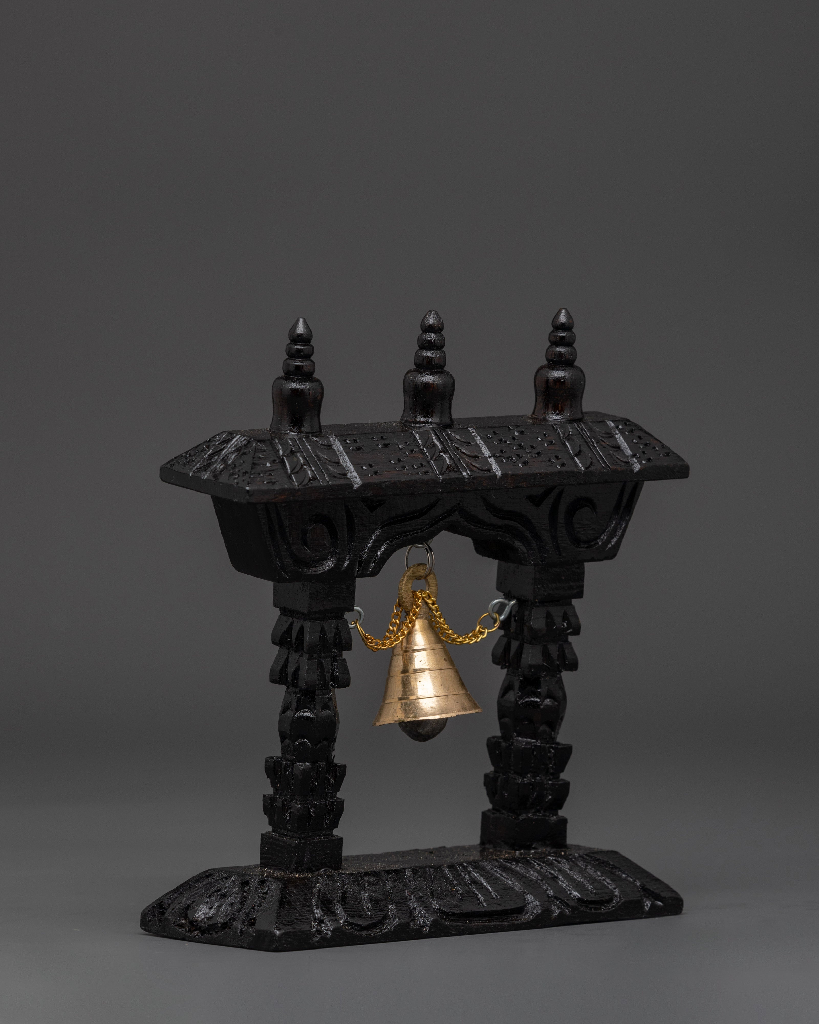 Bell on Wooden Frame | Tibetan Rituals and Meditation