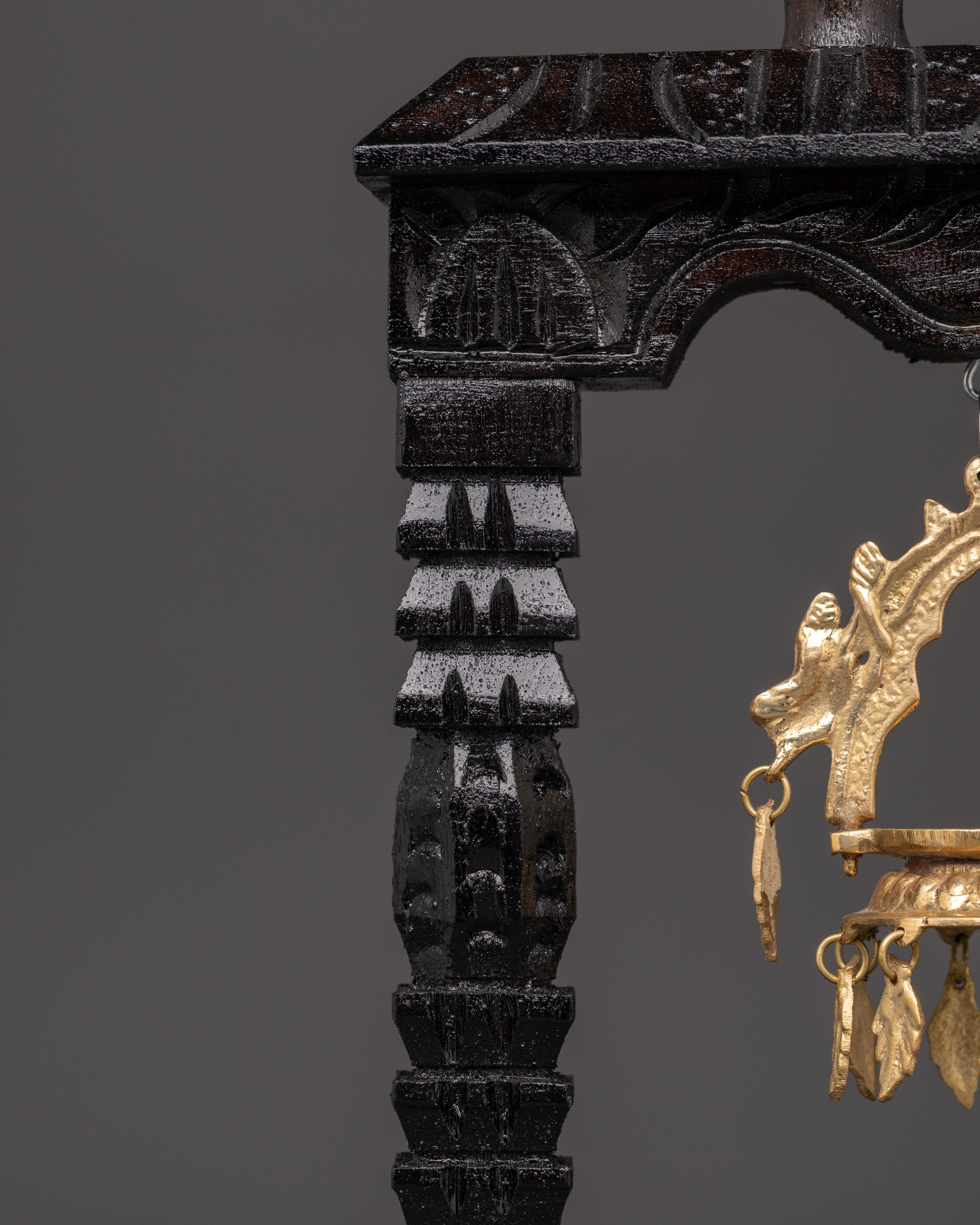 Traditional Dhalucha with Stand | Spiritual Lamp for Prayer and Meditation