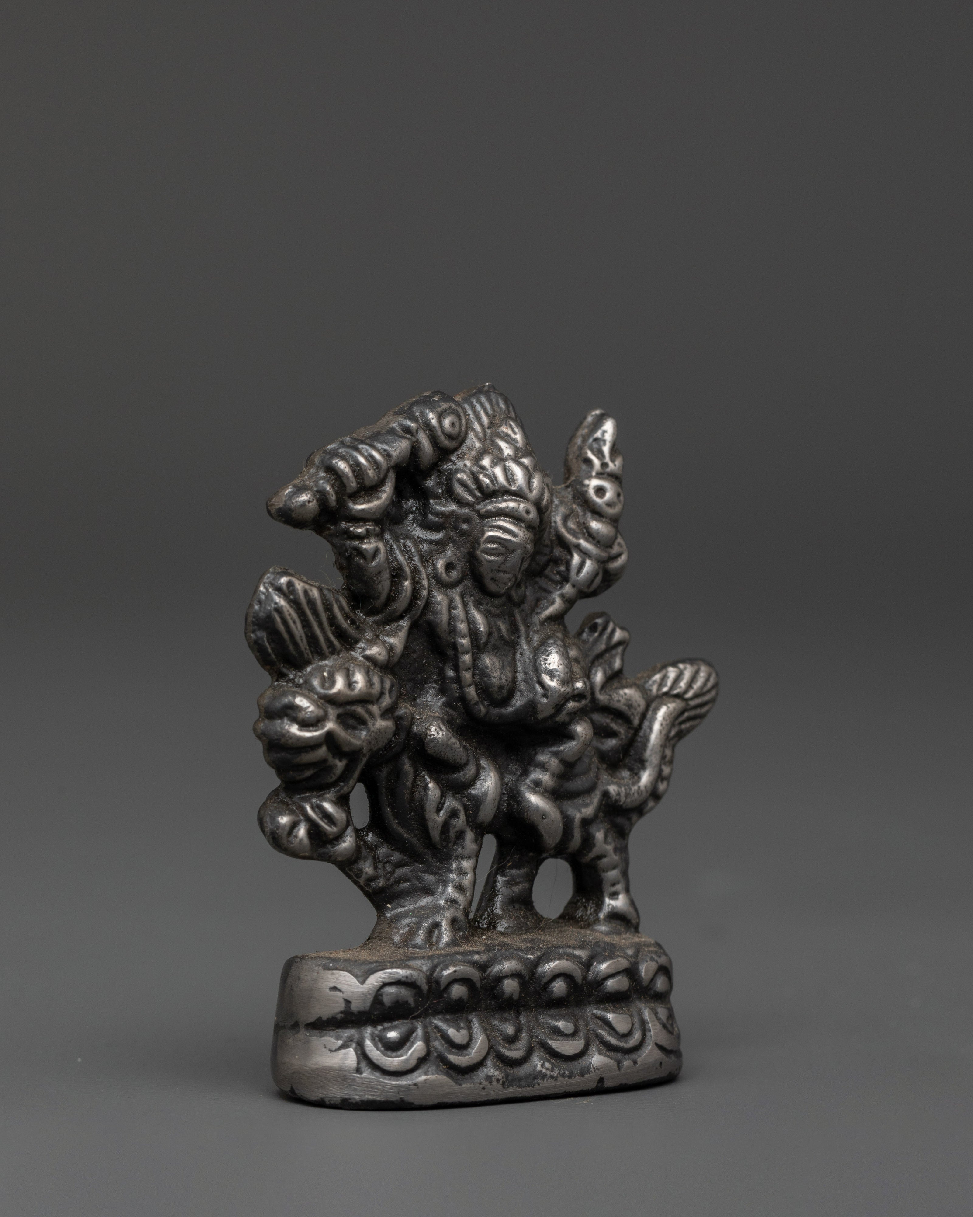 Tibetan Deity Mahakala Statue | Himalayan Figurine of Wrathful Protection