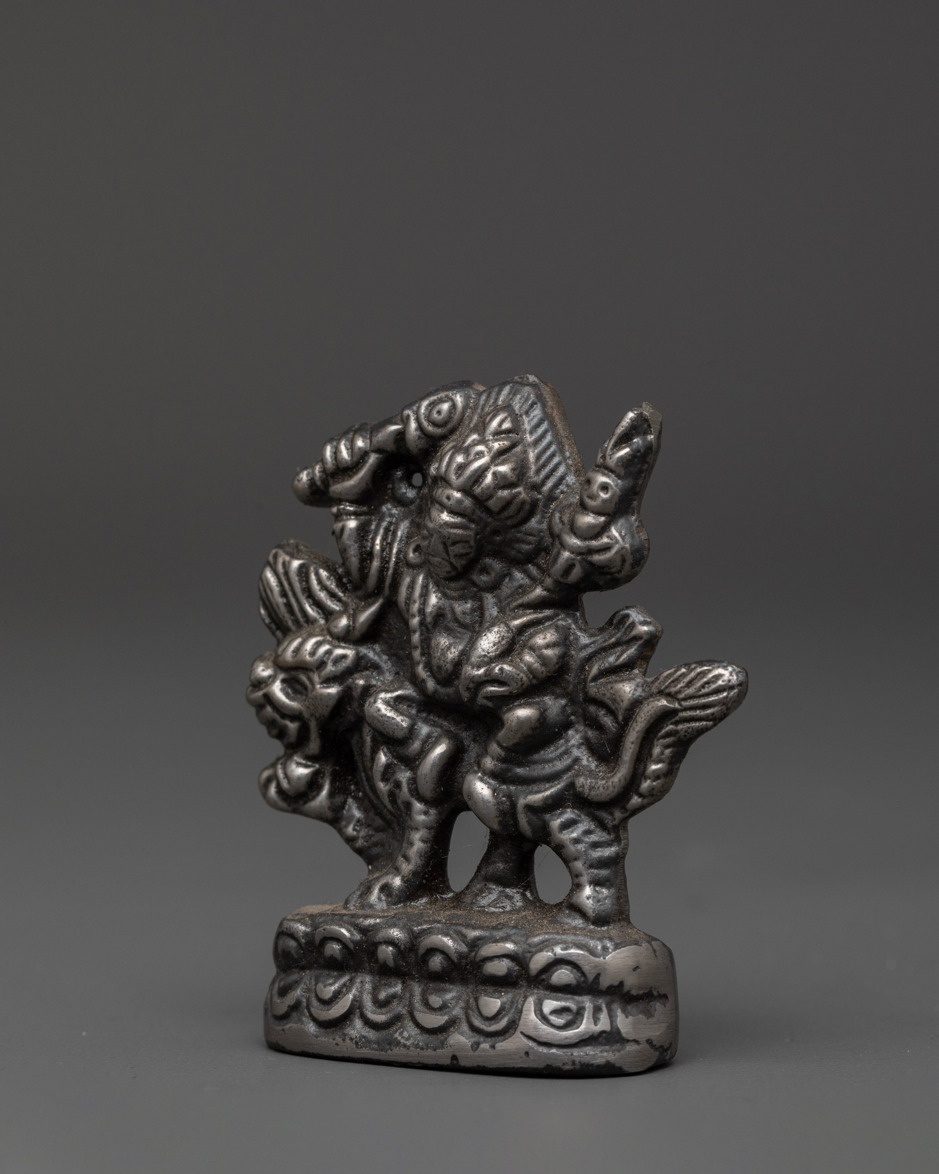 Tibetan Deity Mahakala Statue | Himalayan Figurine of Wrathful Protection