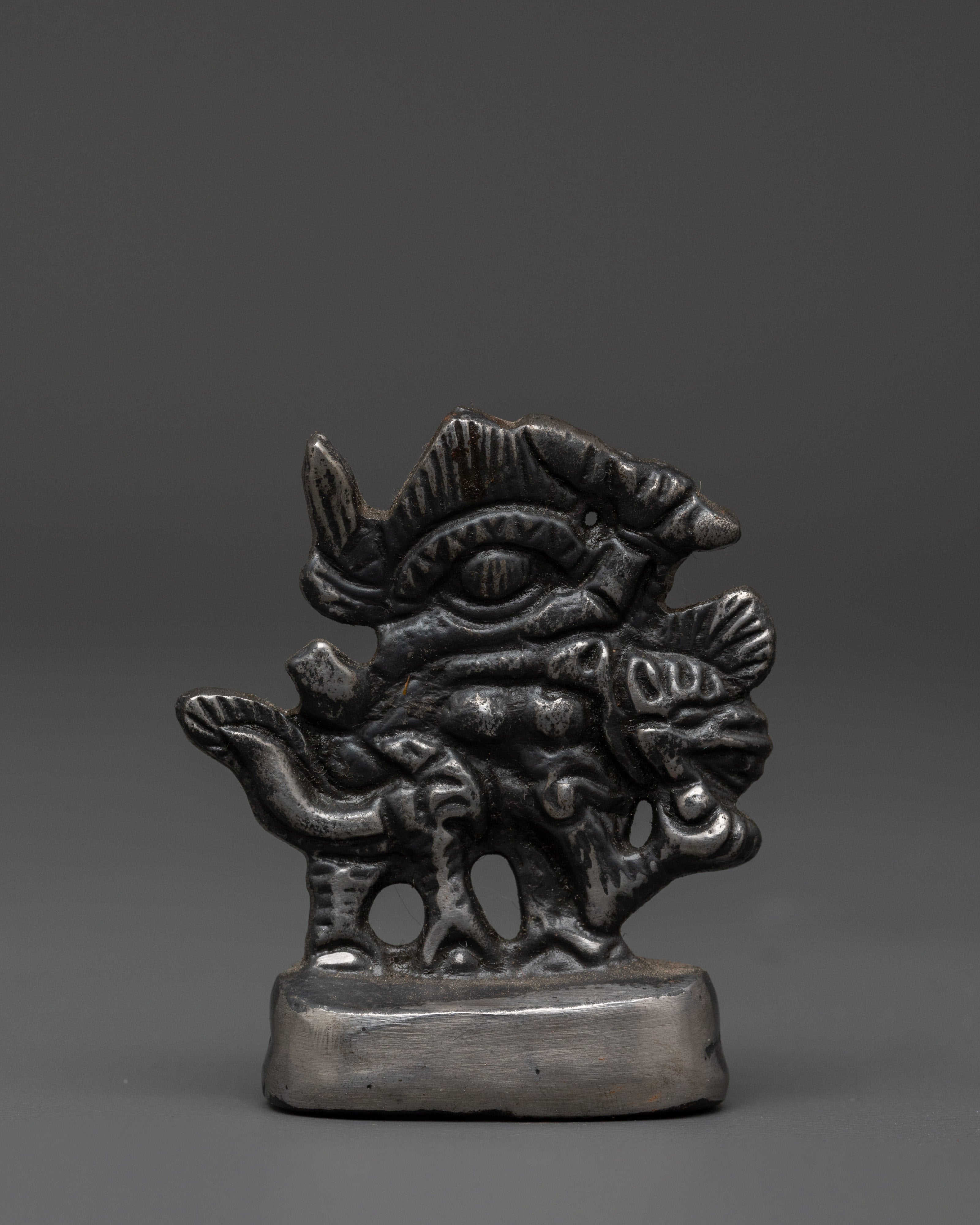 Tibetan Deity Mahakala Statue | Himalayan Figurine of Wrathful Protection