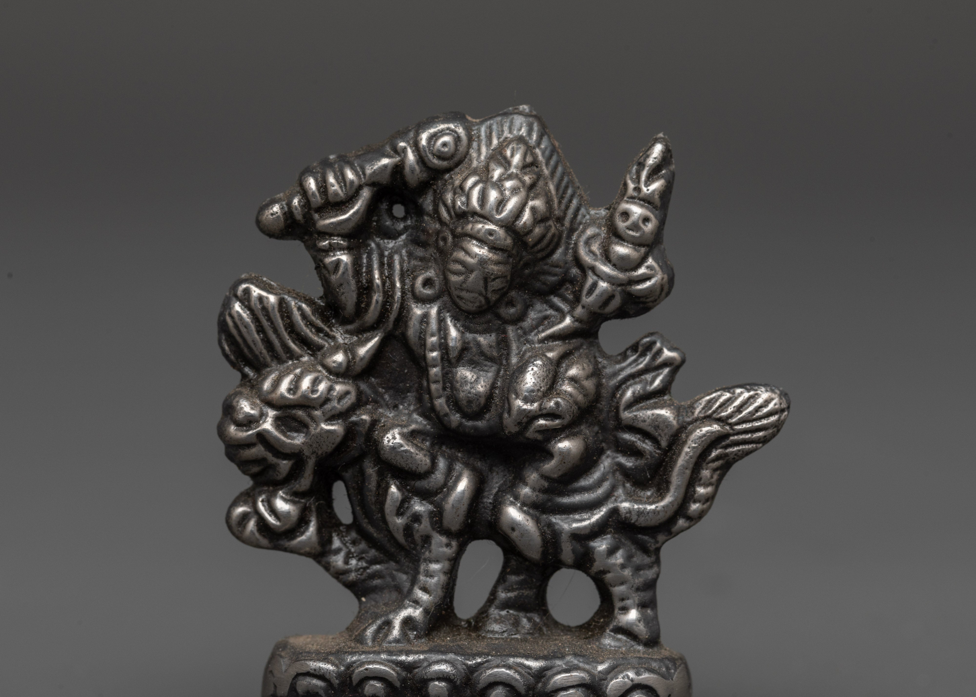 Tibetan Deity Mahakala Statue | Himalayan Figurine of Wrathful Protection