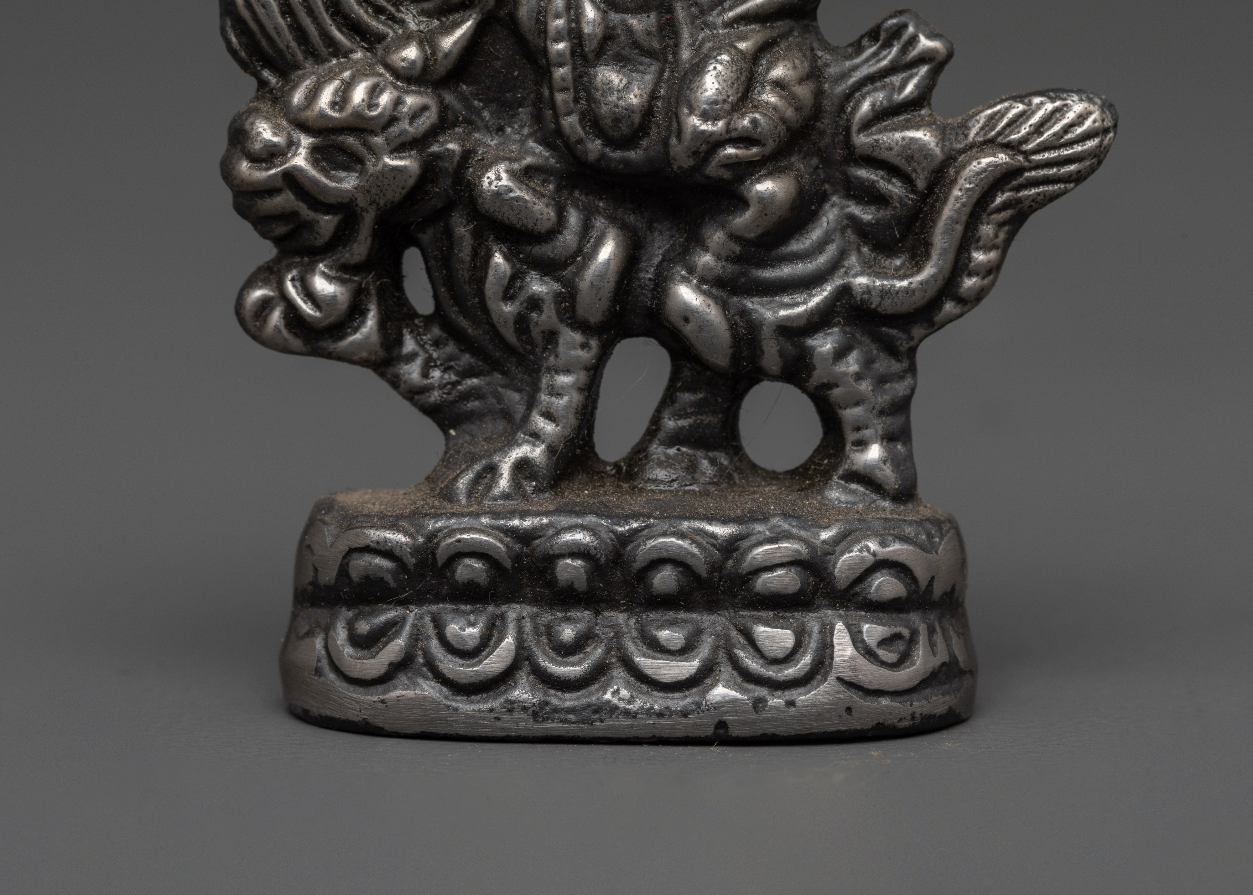 Tibetan Deity Mahakala Statue | Himalayan Figurine of Wrathful Protection