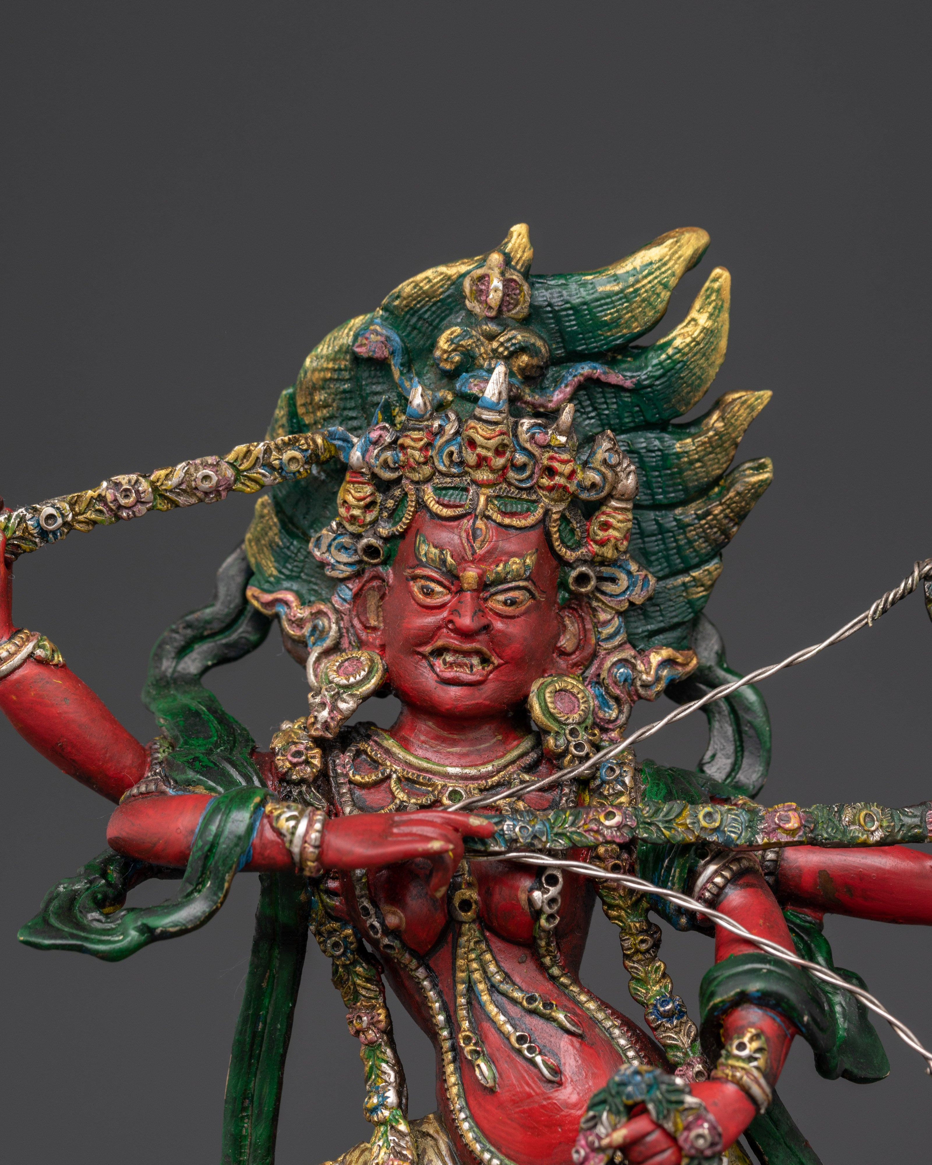 Kurukulla Tantric Goddess Statue | Handcrafted Sculpture with Acrylic Detailing