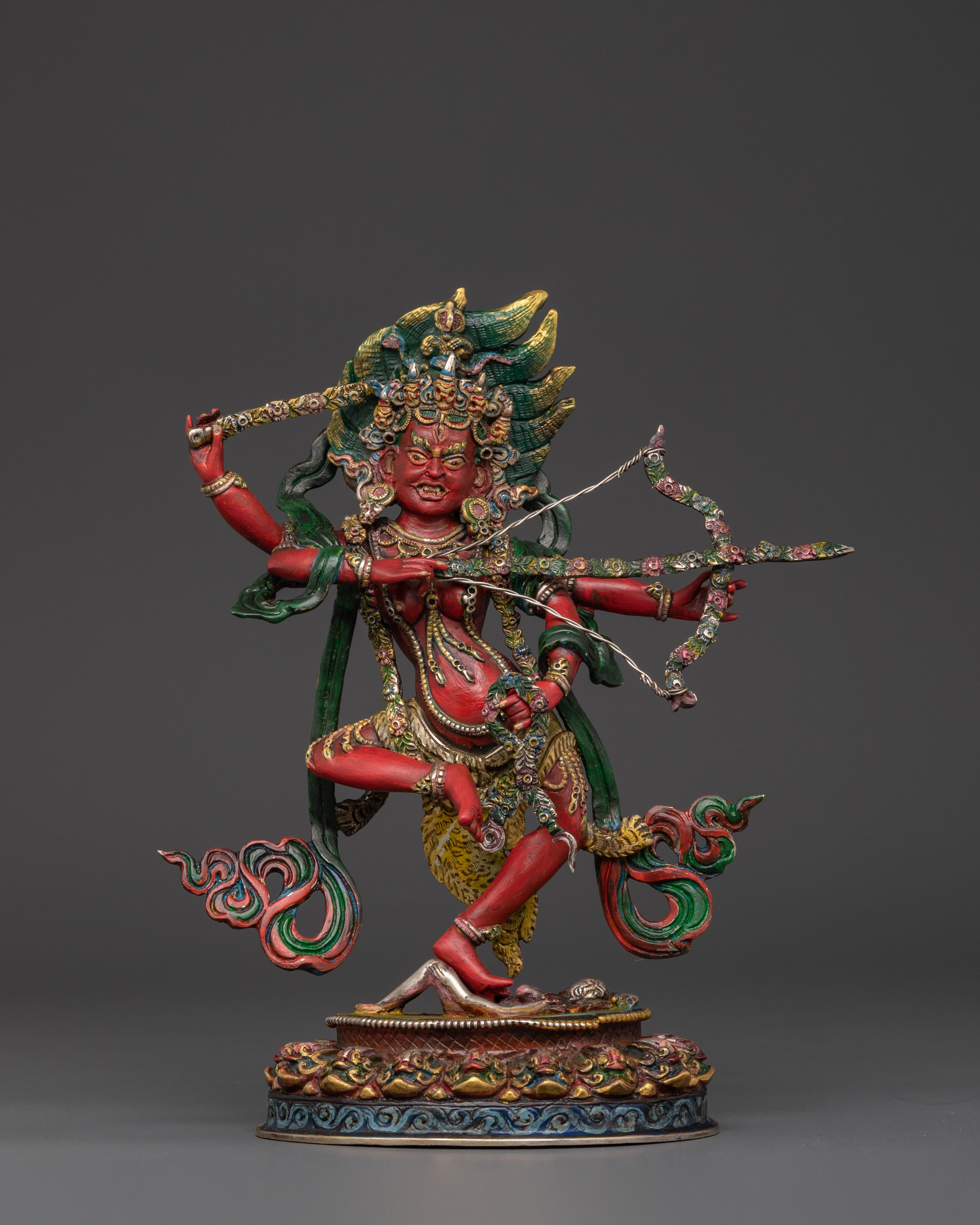 Kurukulla Tantric Goddess Statue | Handcrafted Sculpture with Acrylic Detailing