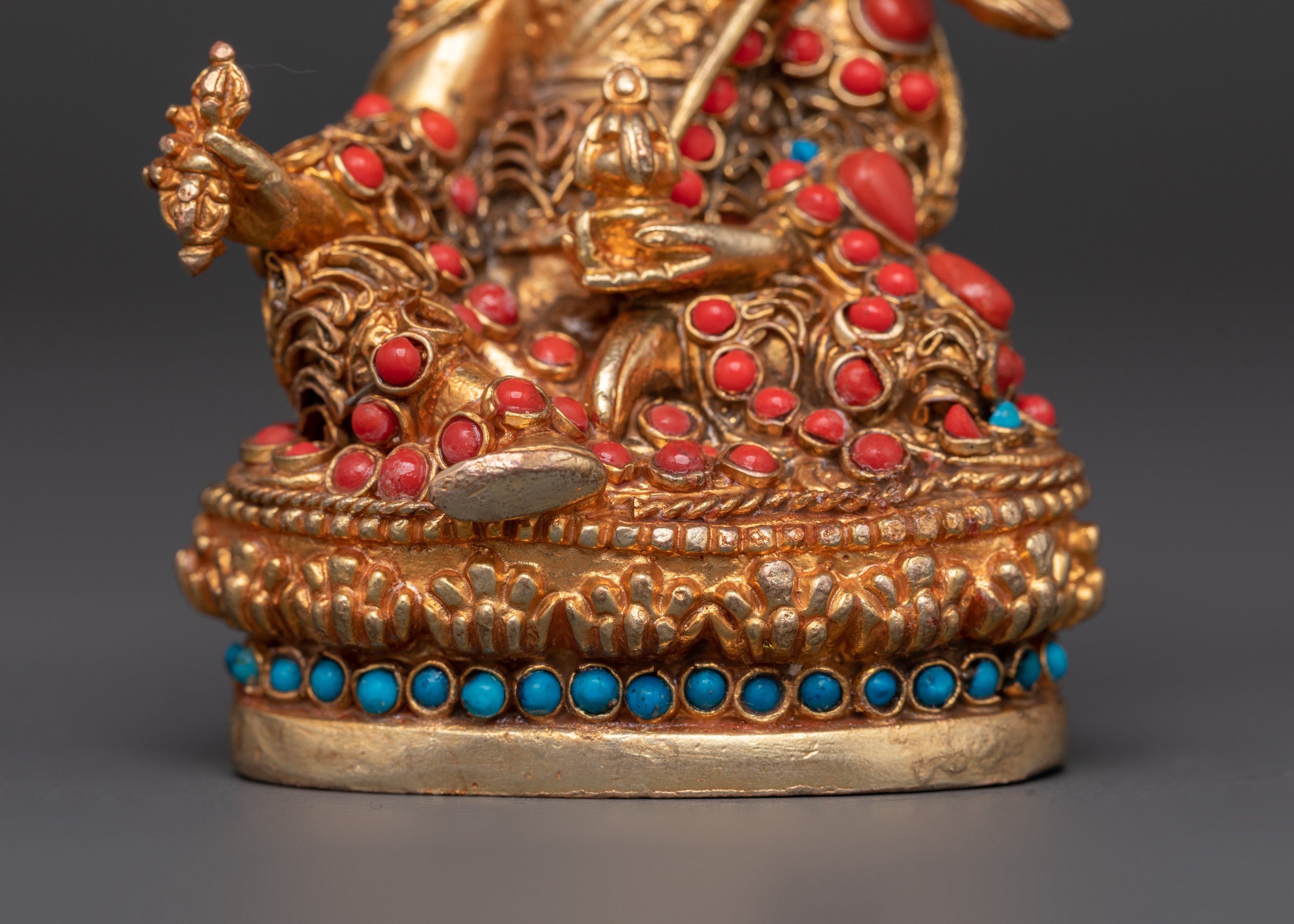 Handcrafted Guru Rinpoche Sculpture | Padmasambhava Figurine in Copper