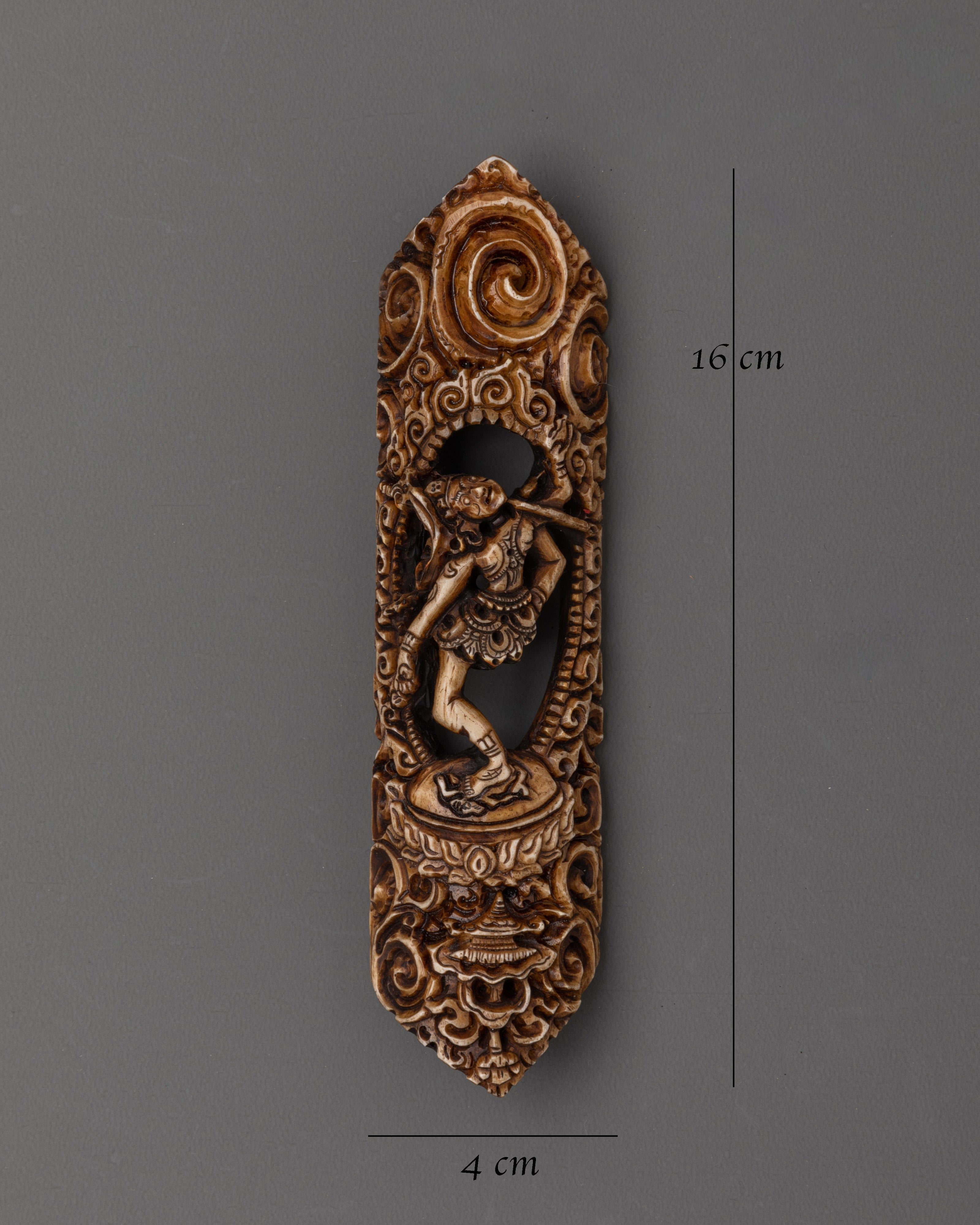 Handcarved Vajrayogini Bone Statue | Spiritual Altar Decor & Protector