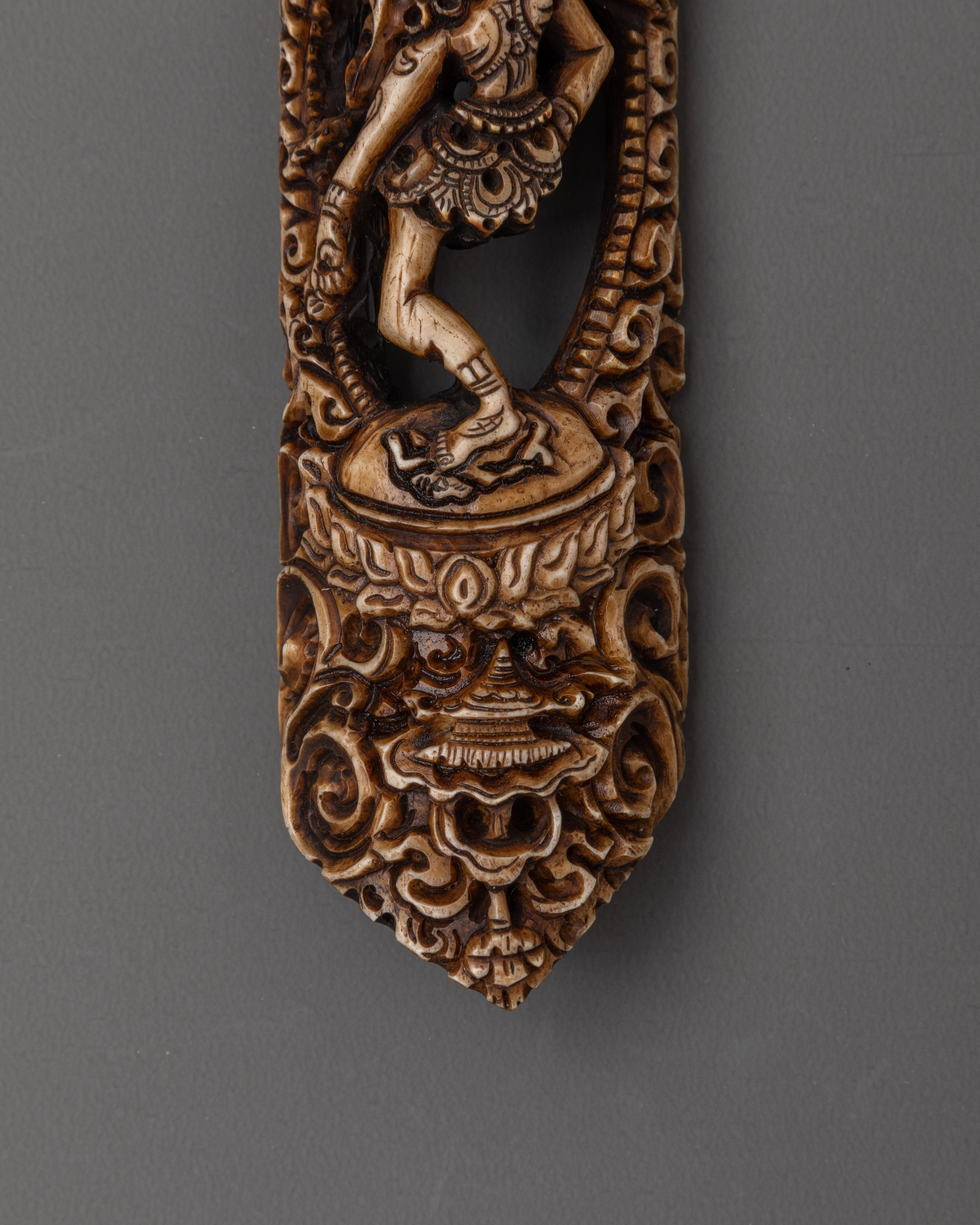 Handcarved Vajrayogini Bone Statue | Spiritual Altar Decor & Protector