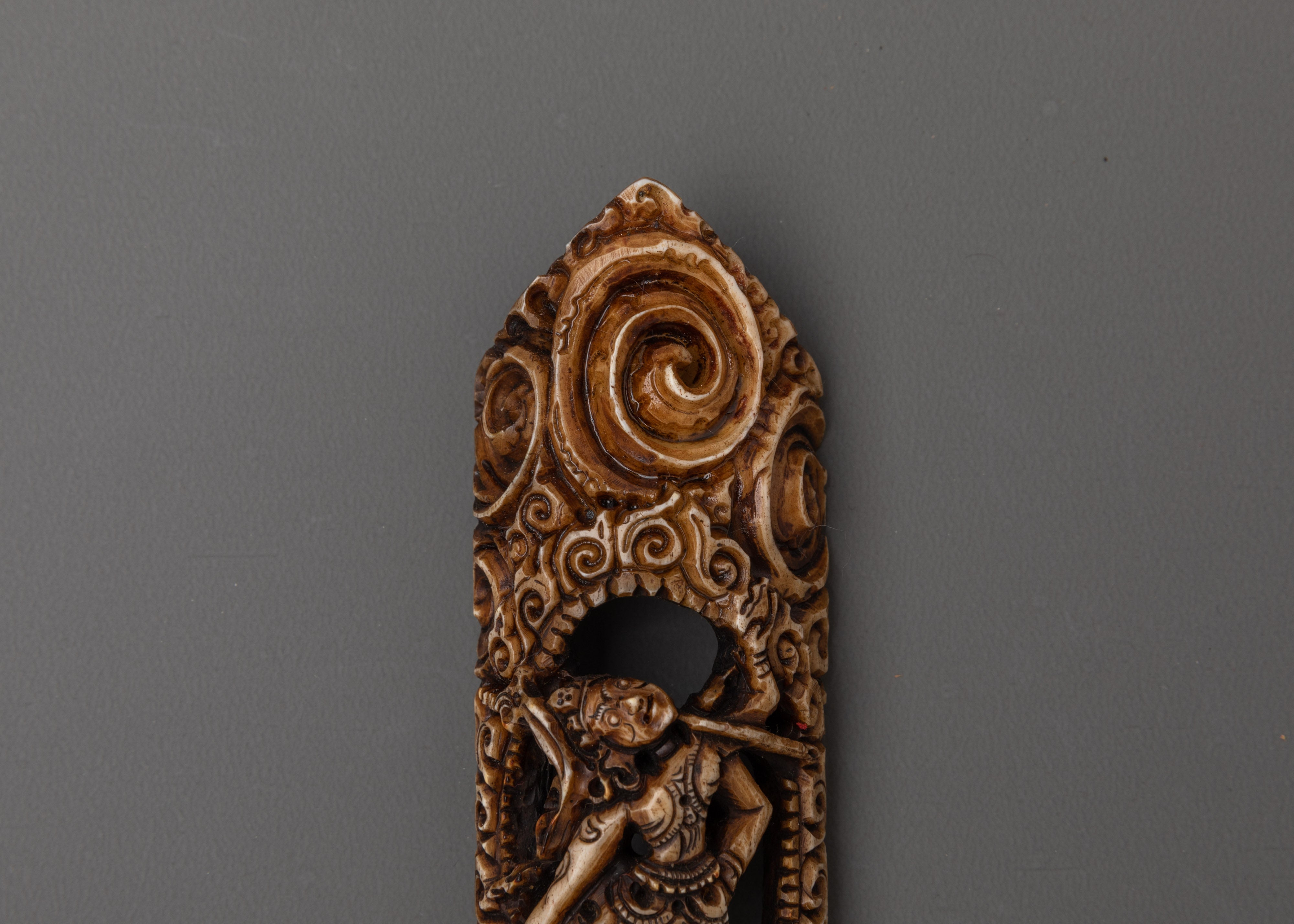 Handcarved Vajrayogini Bone Statue | Spiritual Altar Decor & Protector