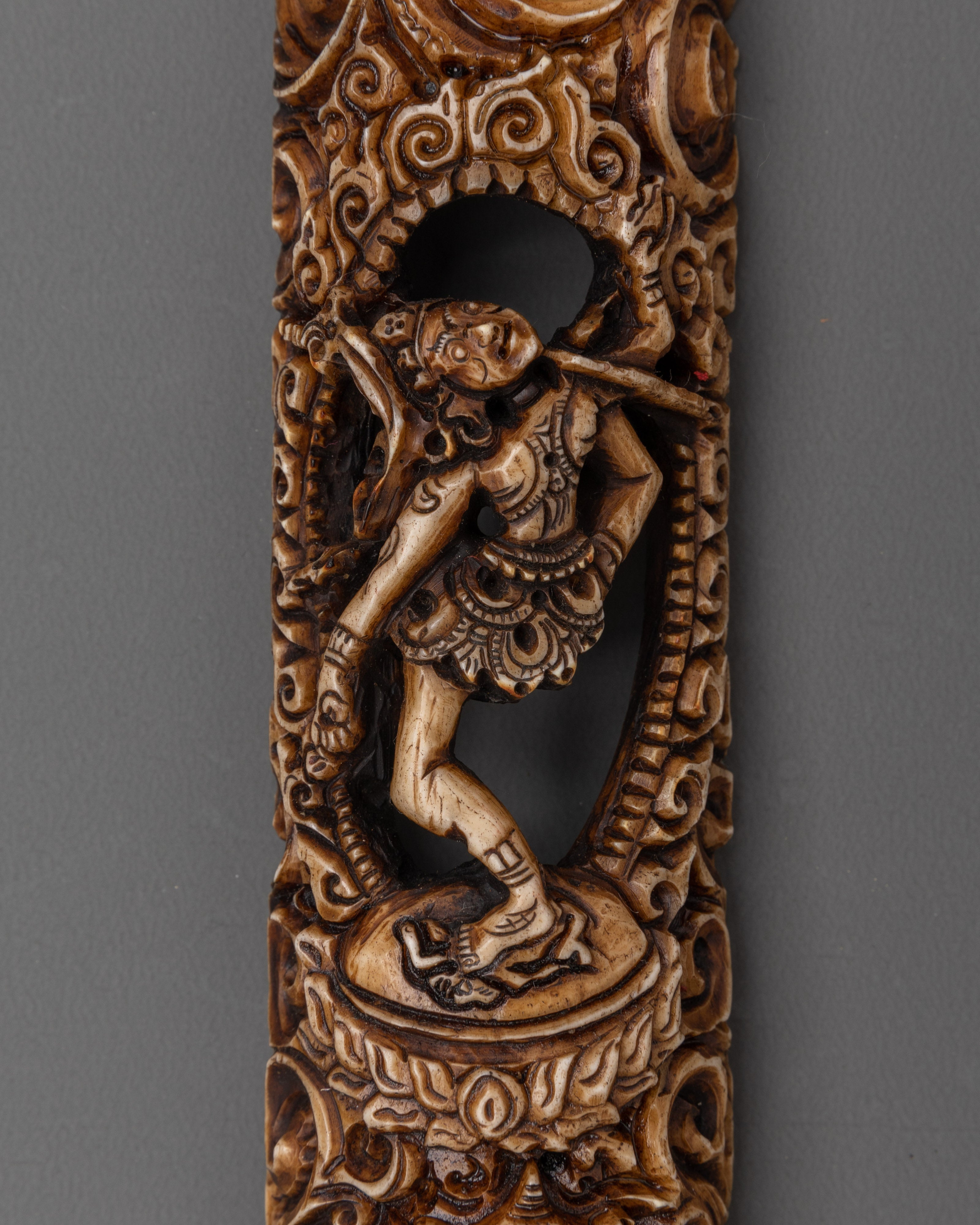 Handcarved Vajrayogini Bone Statue | Spiritual Altar Decor & Protector