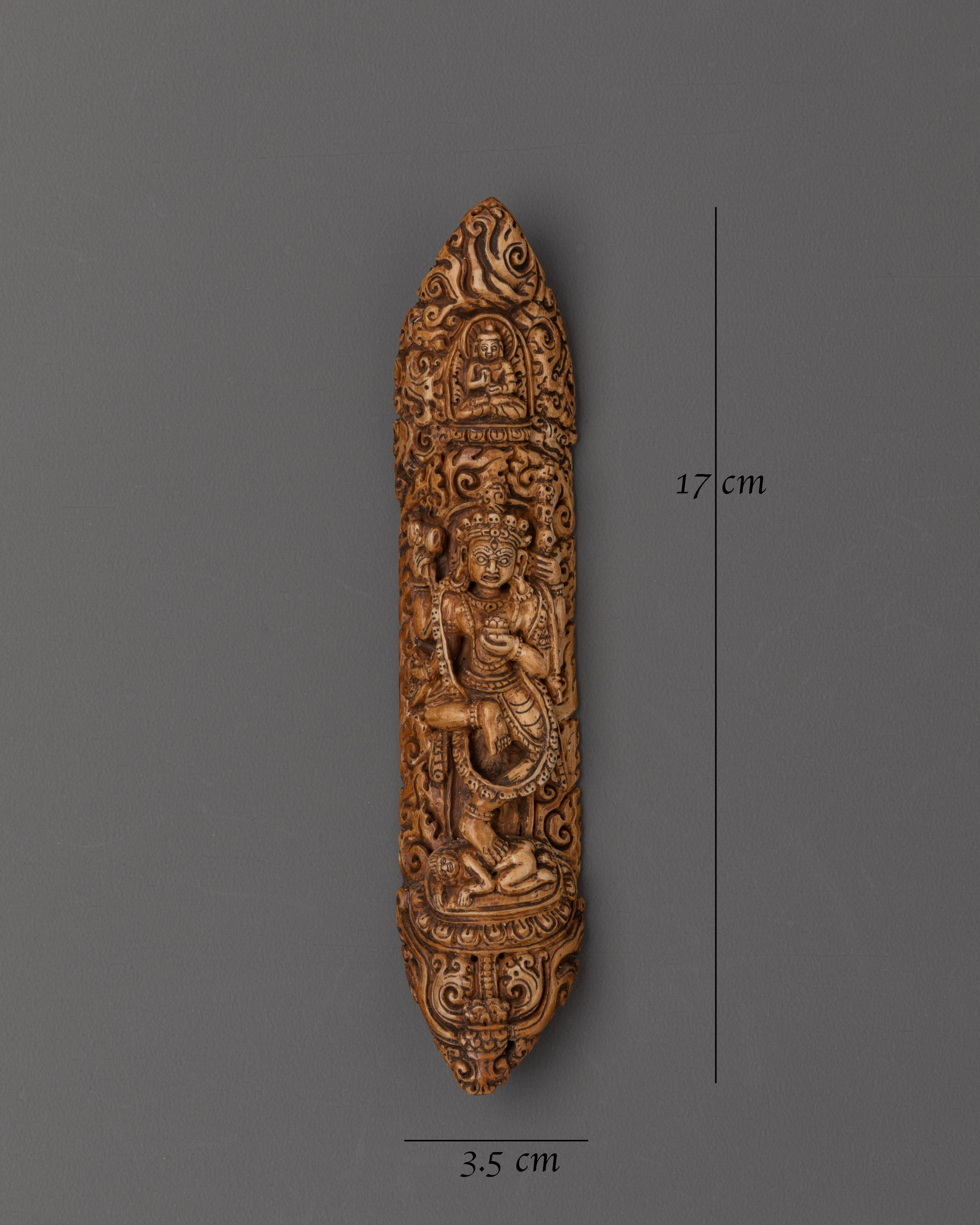 Tibetan Buddhist Dakini Bone Statue | Hand-Carved Ethically Sourced Buffalo Bone