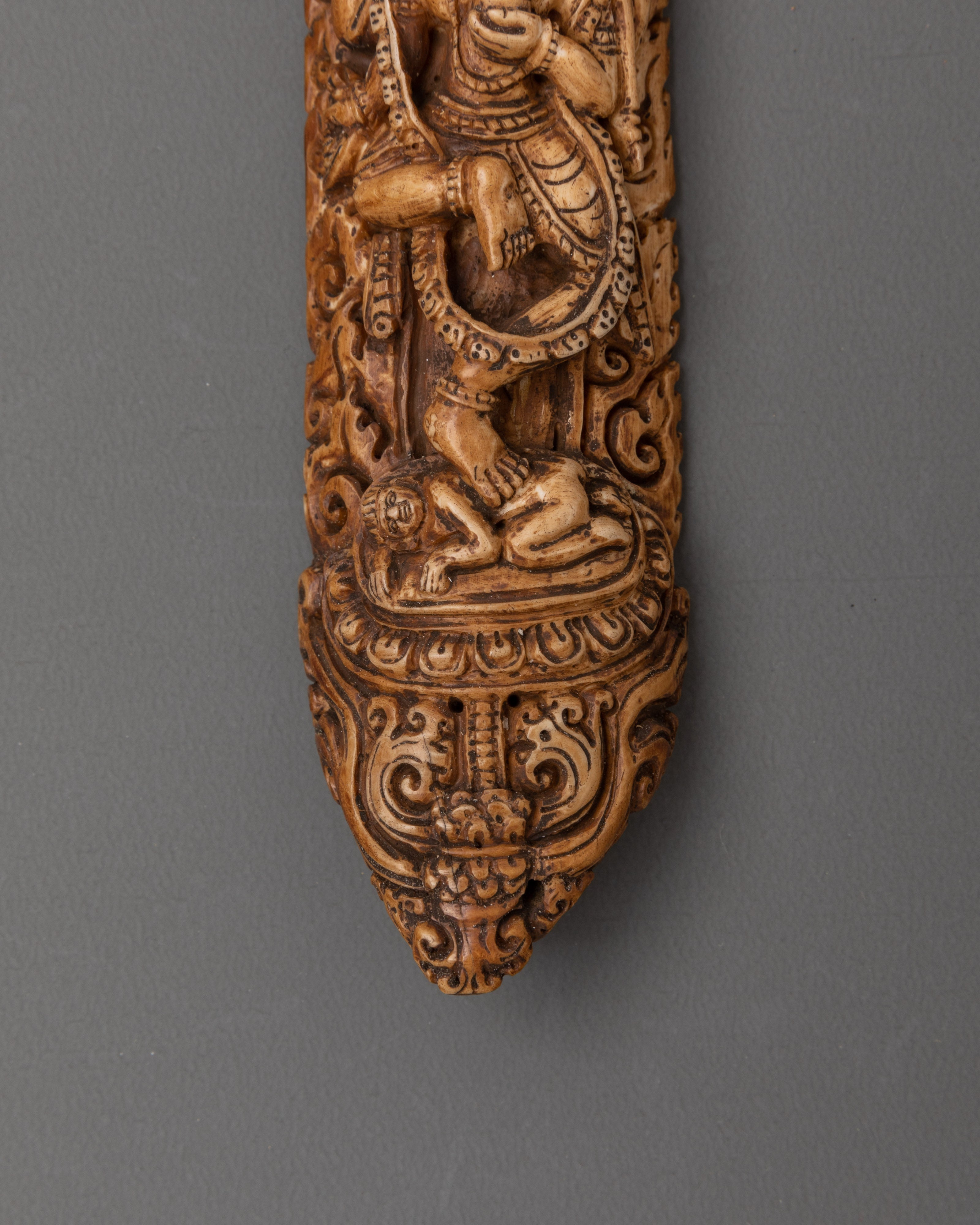 Tibetan Buddhist Dakini Bone Statue | Hand-Carved Ethically Sourced Buffalo Bone