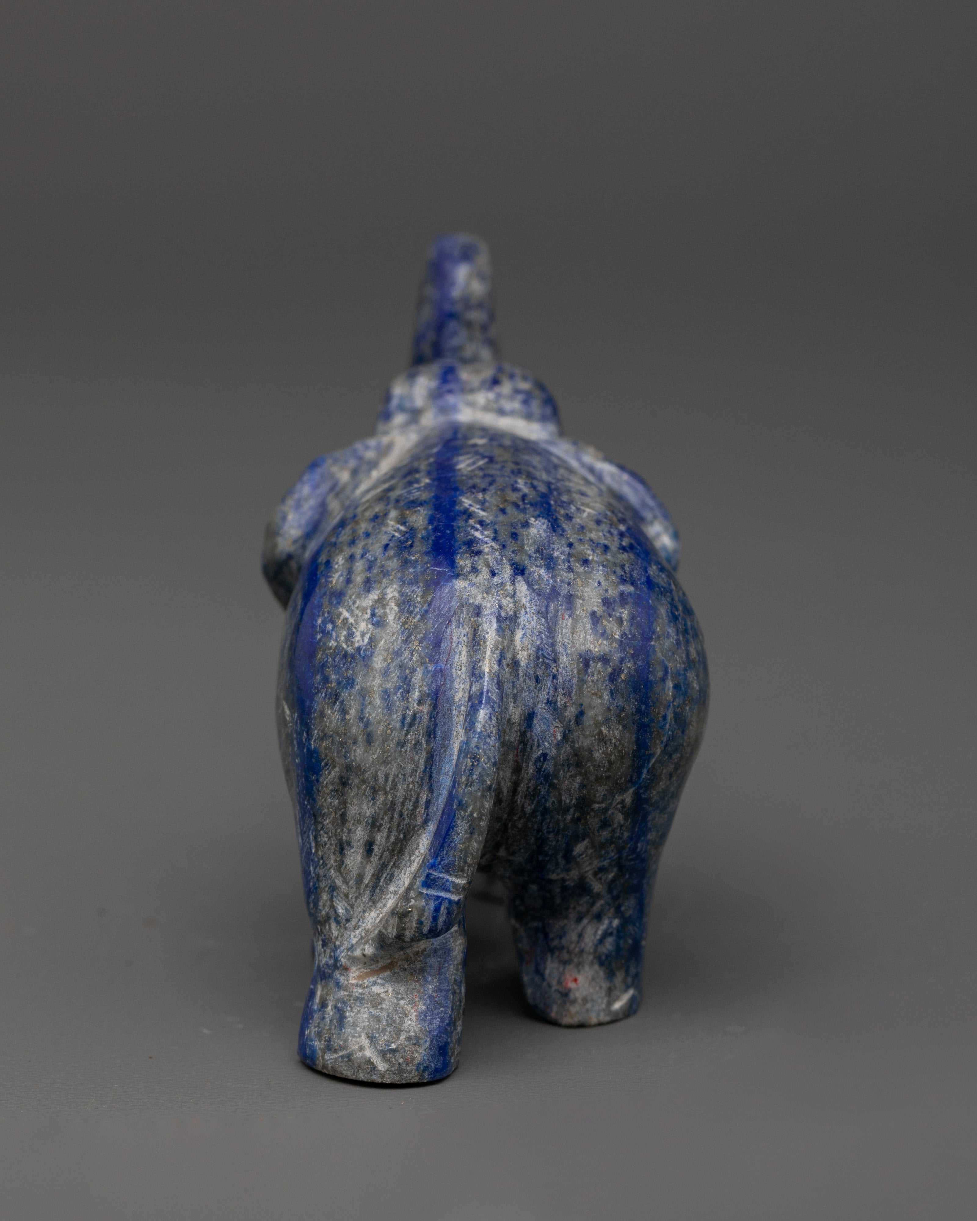 Handcrafted Lapis Lazuli Elephant | For Home Decor & Collectors