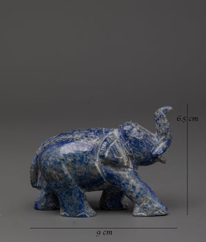 Handcrafted Lapis Lazuli Elephant | For Home Decor & Collectors