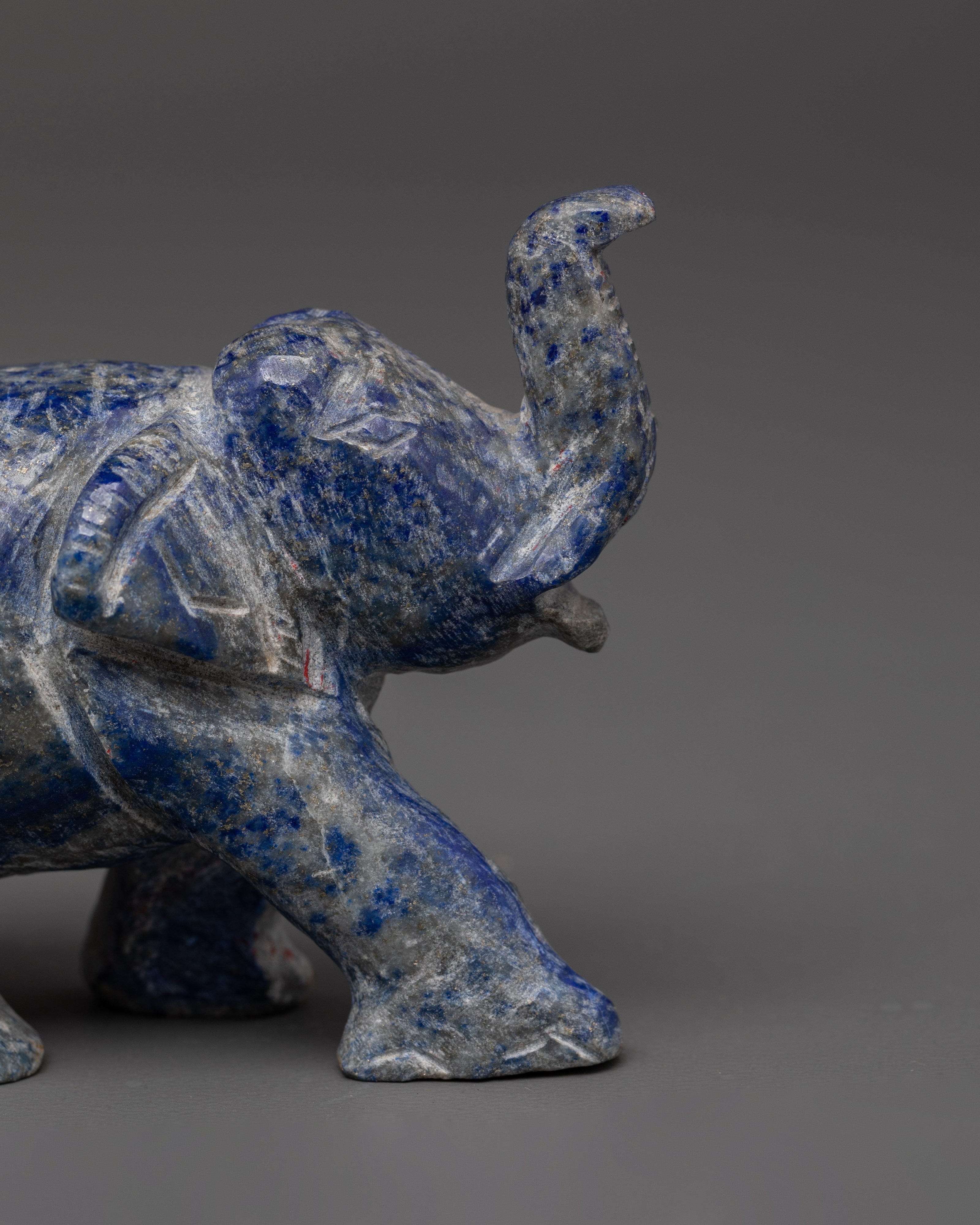 Handcrafted Lapis Lazuli Elephant | For Home Decor & Collectors