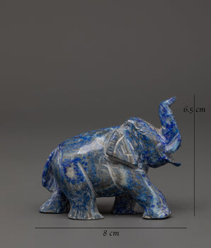 Lapis Lazuli Elephant Figurine | Good Luck Charm