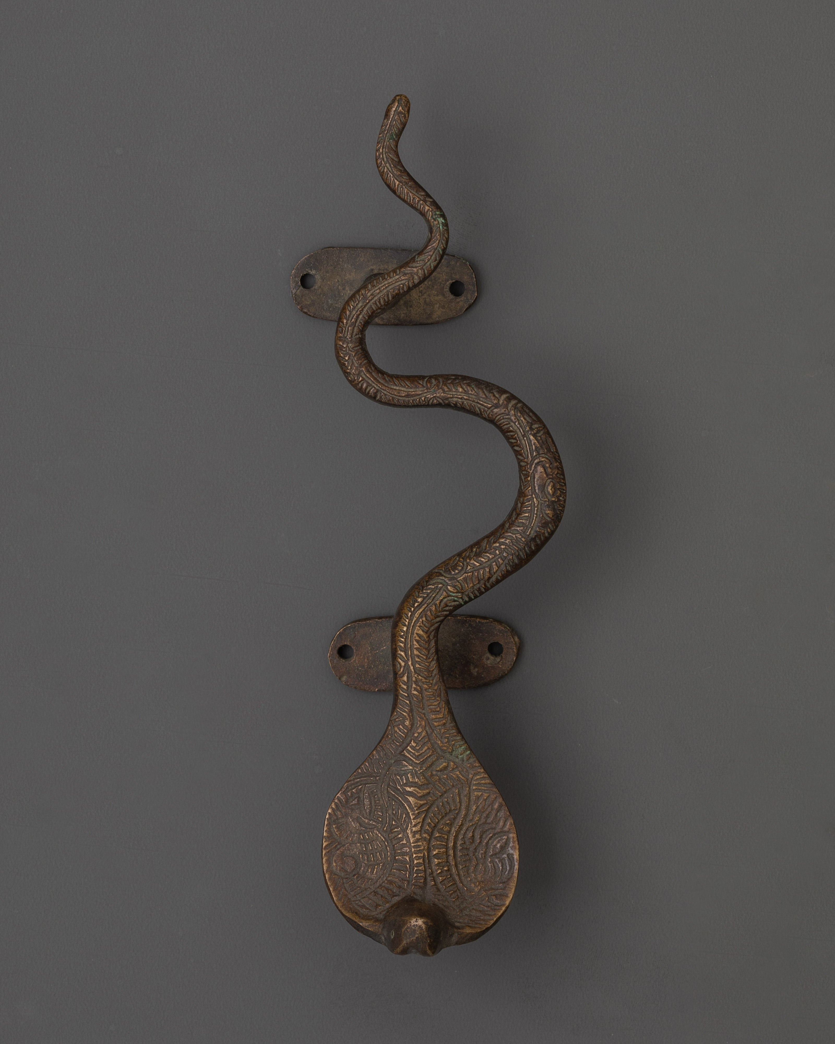 Handcrafted Snake Door Handle for Protection | Decorative Sacred Brass Handle