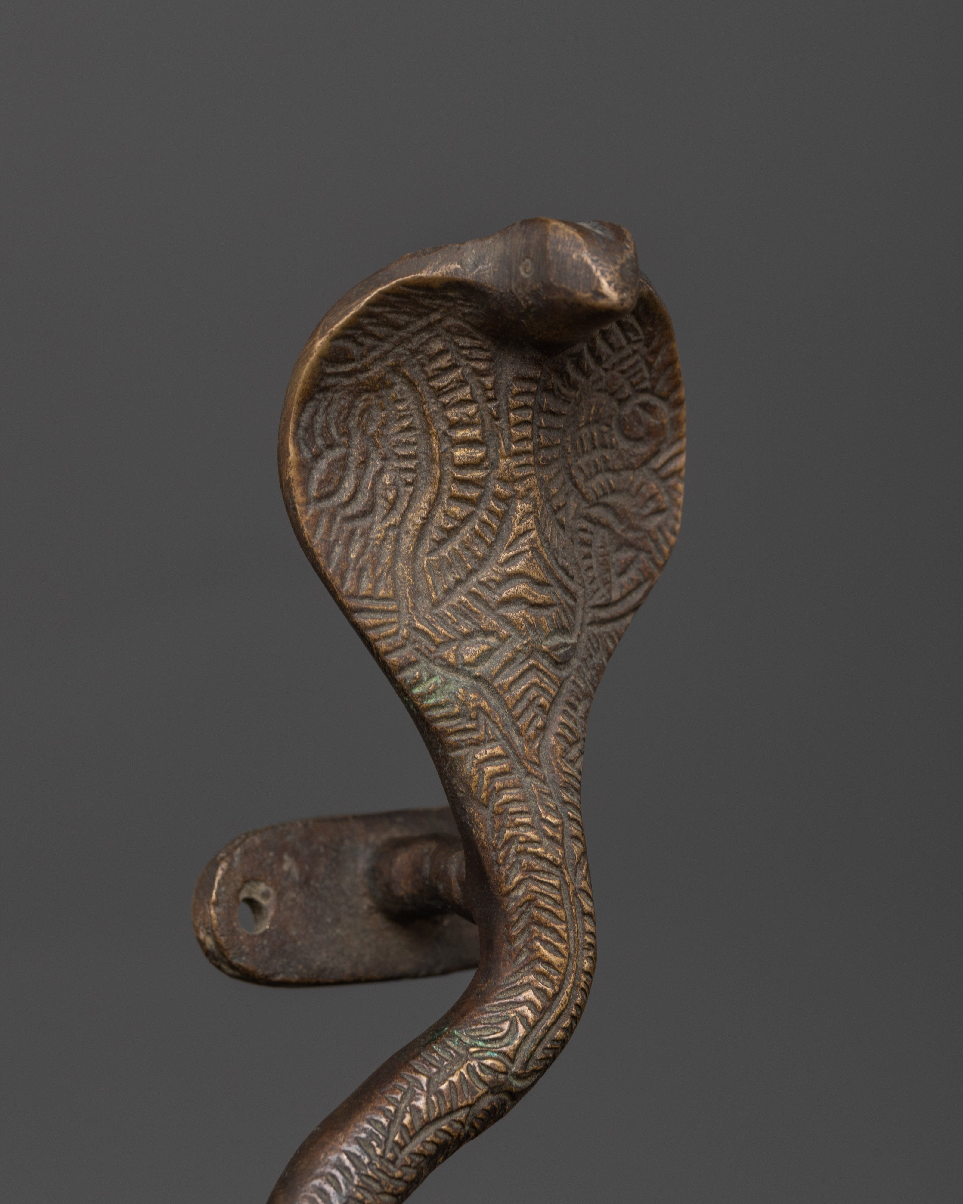 Handcrafted Snake Door Handle for Protection | Decorative Sacred Brass Handle