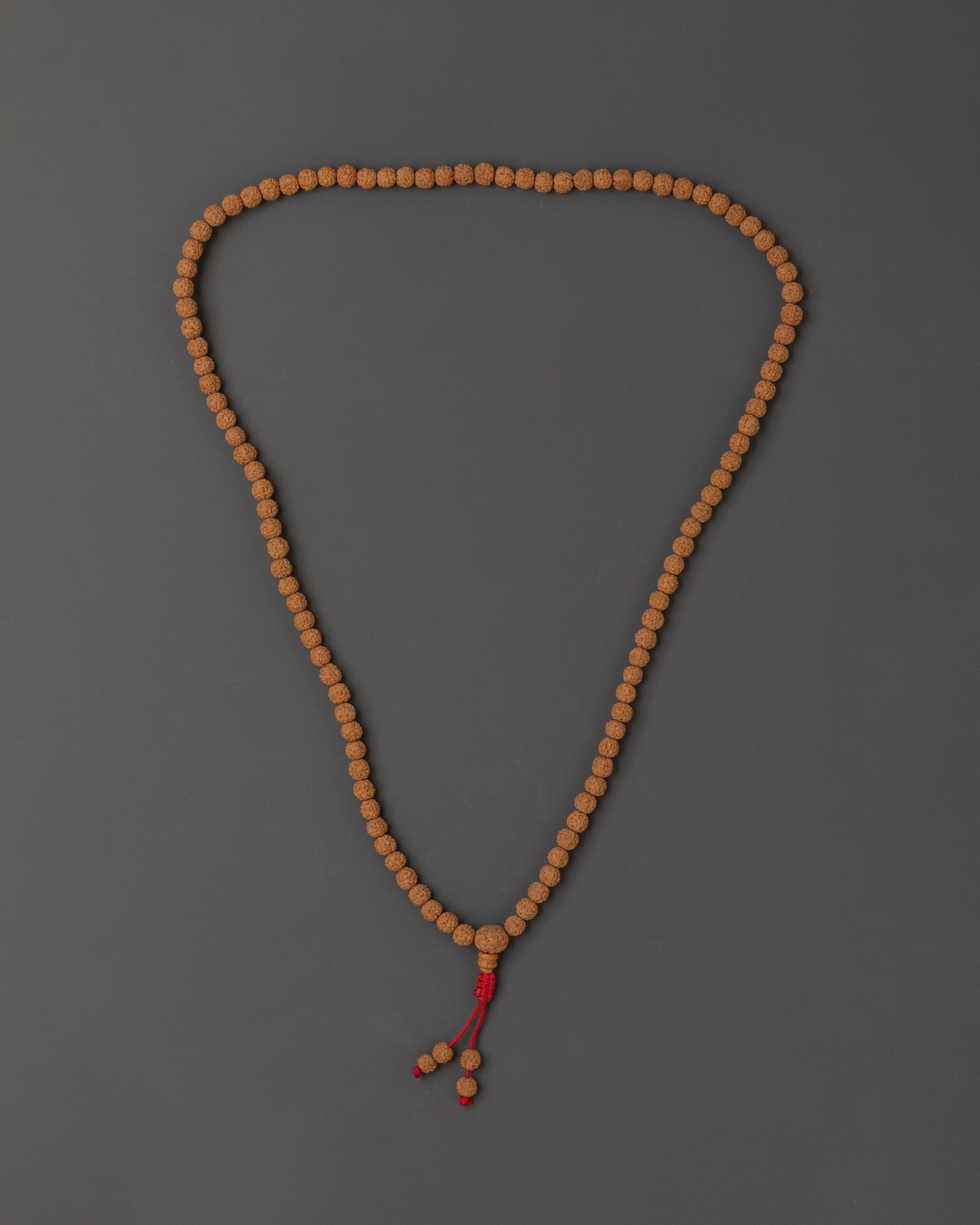 Handcrafted Rudraksha Mala Necklace | Natural Spiritual Prayer Beads for Yoga