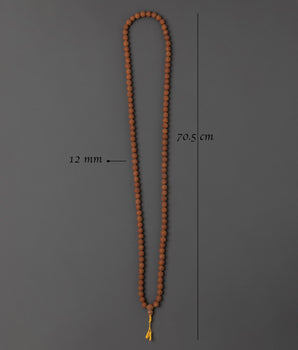 Rudraksha Japa Mala Beads Necklace | 108 Beads Buddhist Prayer Mala