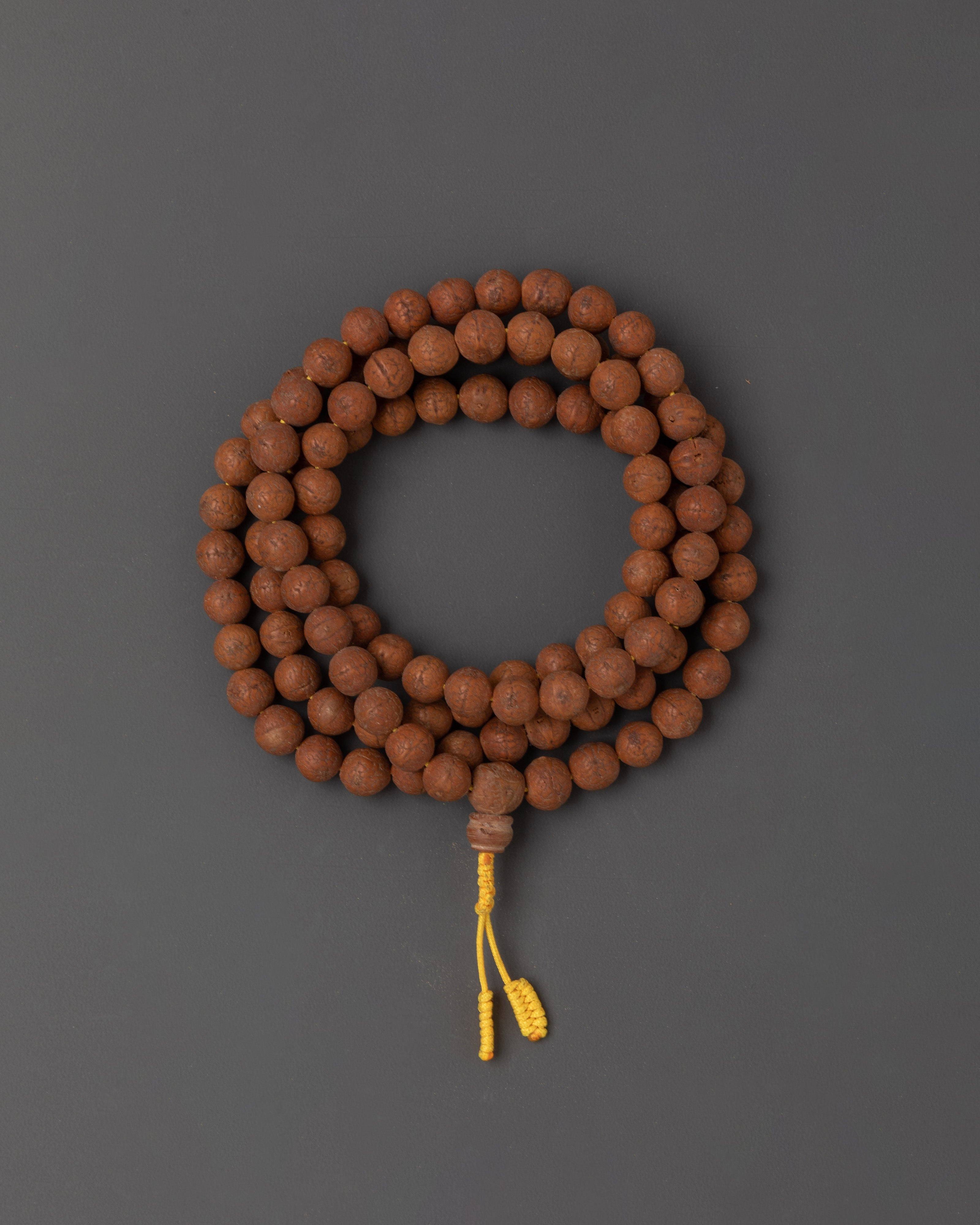 Rudraksha Japa Mala Beads Necklace | 108 Beads Buddhist Prayer Mala