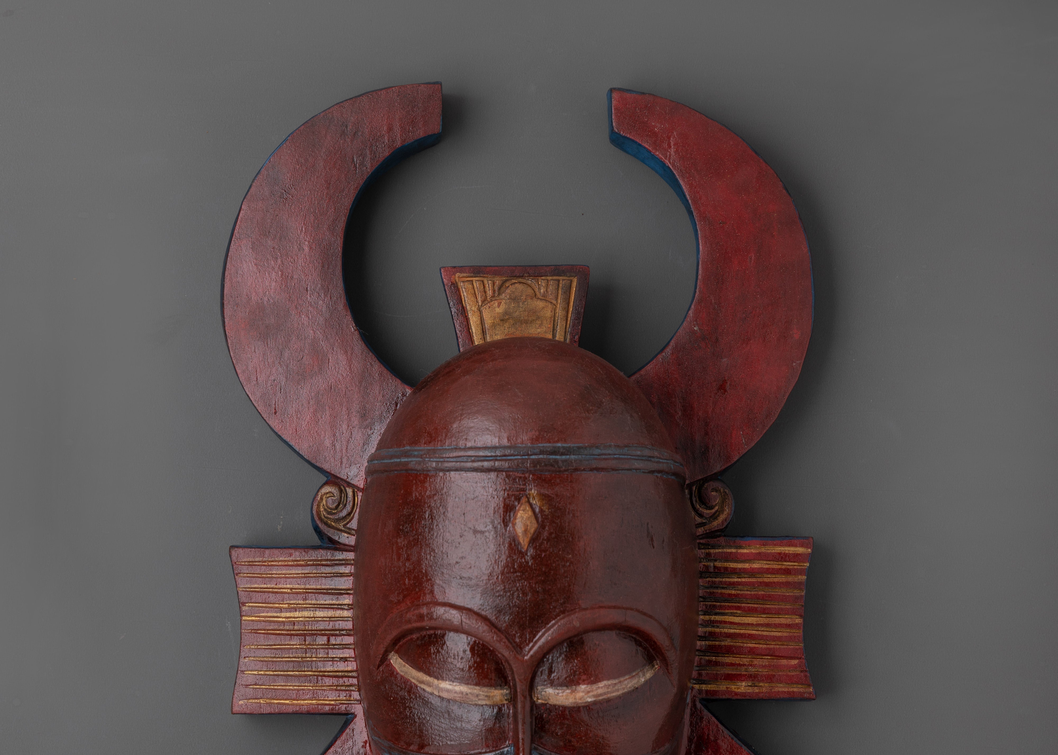 Traditional Tribal Wooden Wall Hanging | Handcrafted Wood Mask Decor
