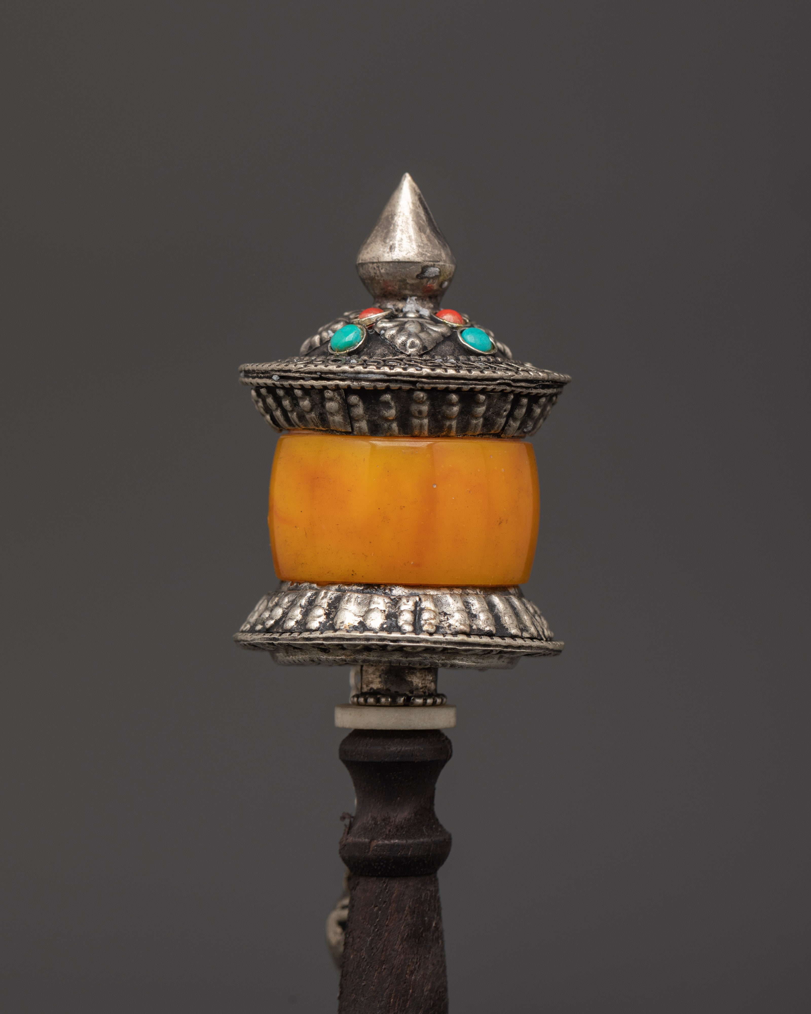 Handcrafted Tibetan Mantra Spinner | Tibetan Buddhist Spiritual Prayer Wheel